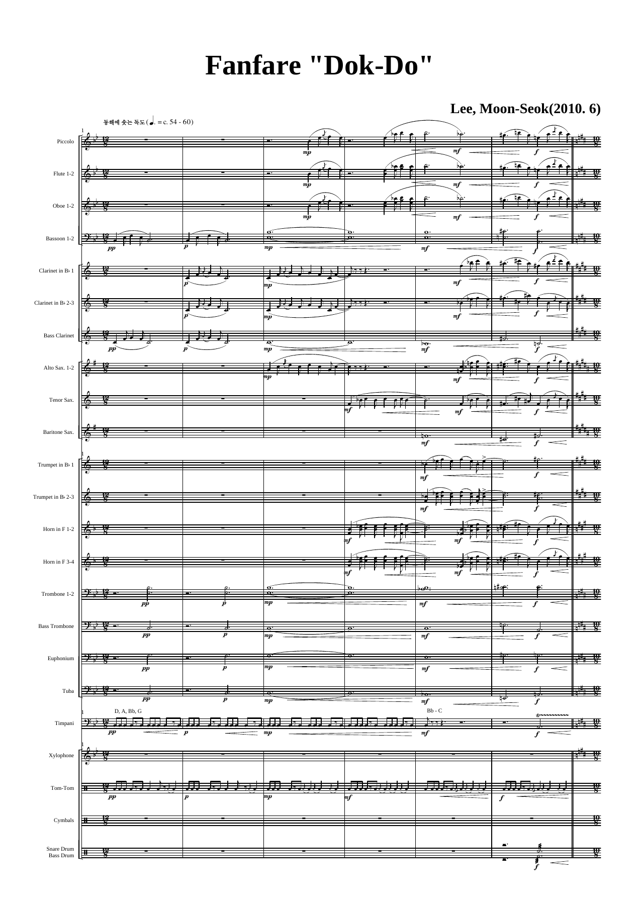 Fanfare Dok -Do — sheet music preview