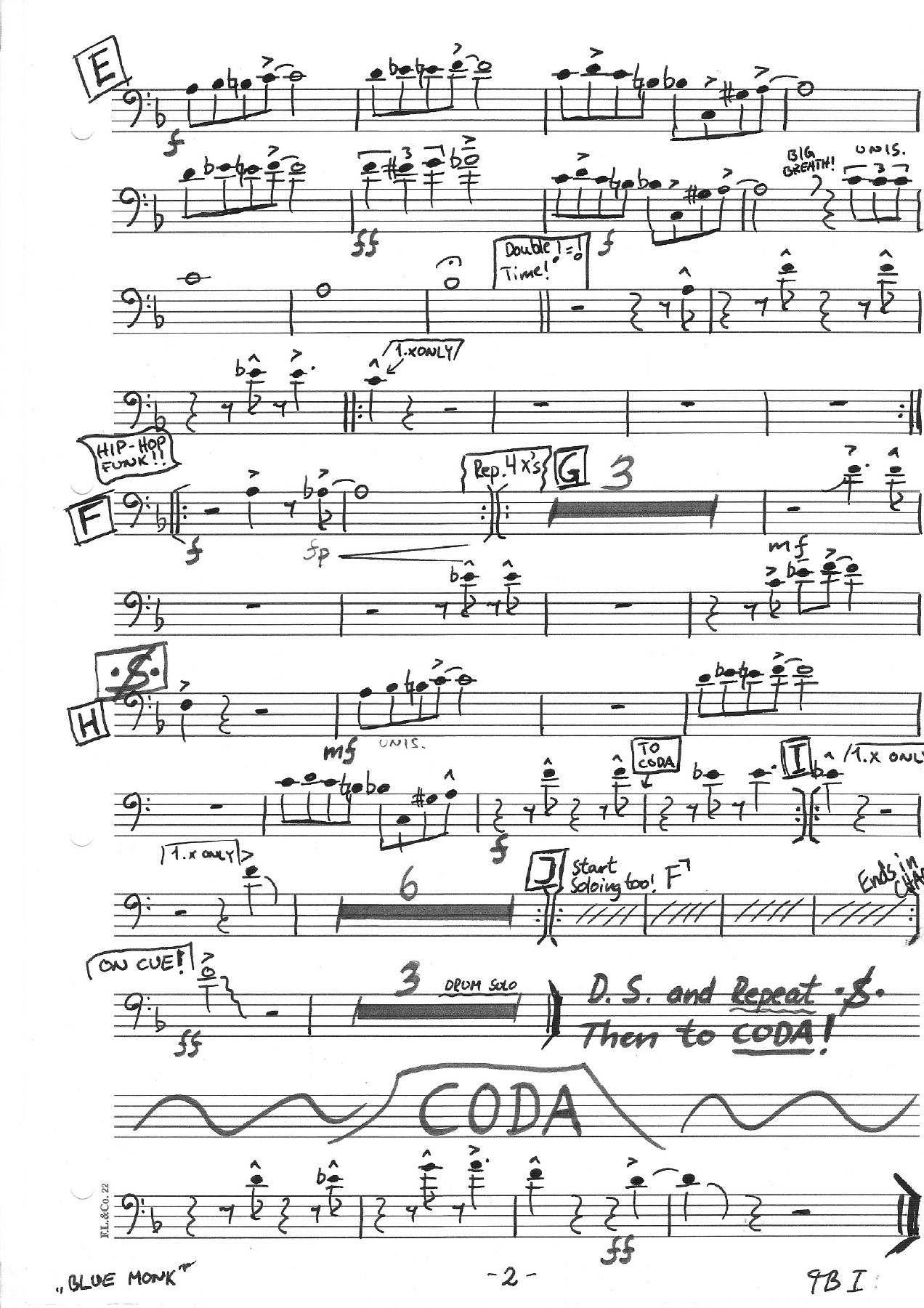 11 Blue Monk Trombone — page 2