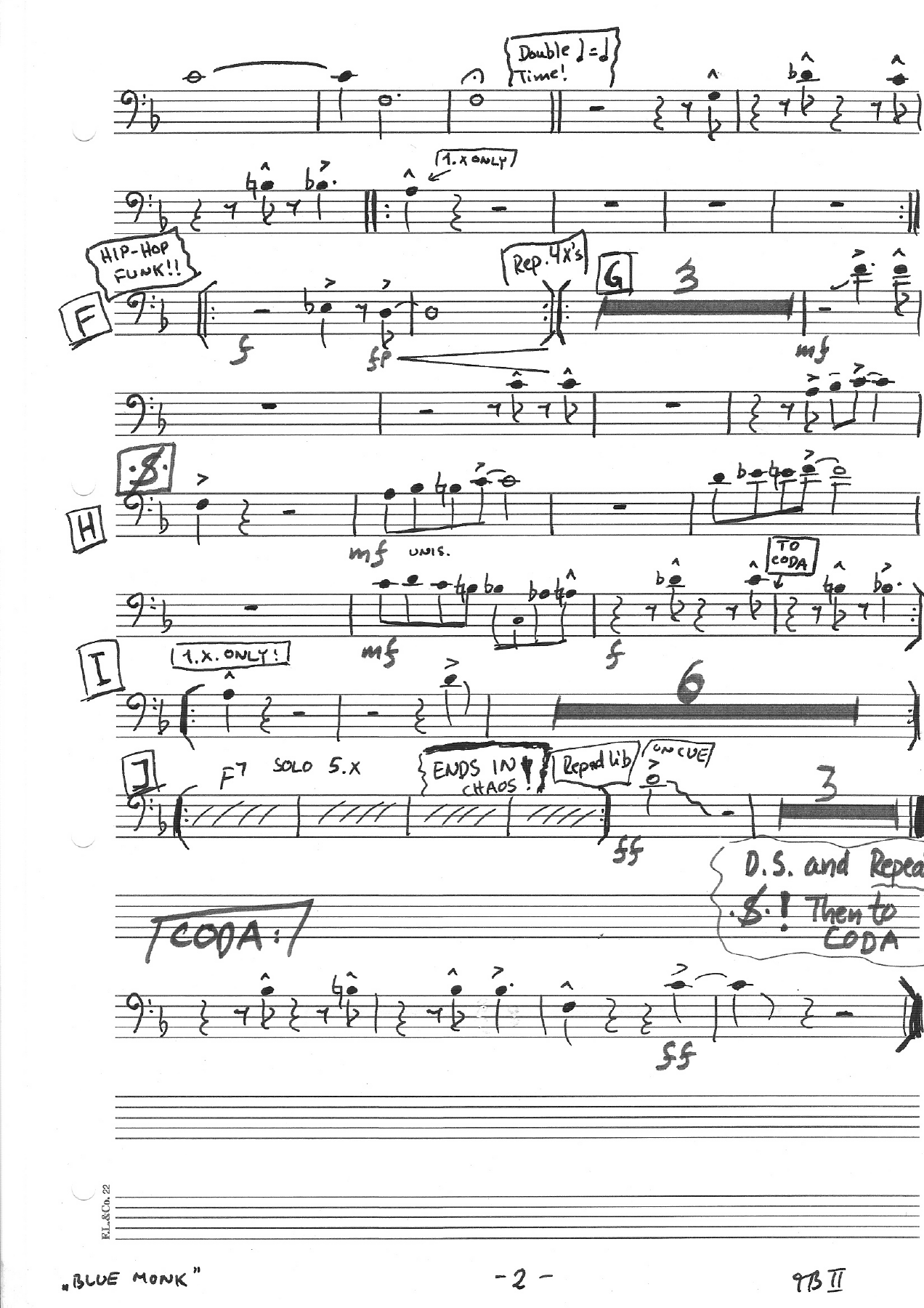 12 Blue Monk Trombone — page 2
