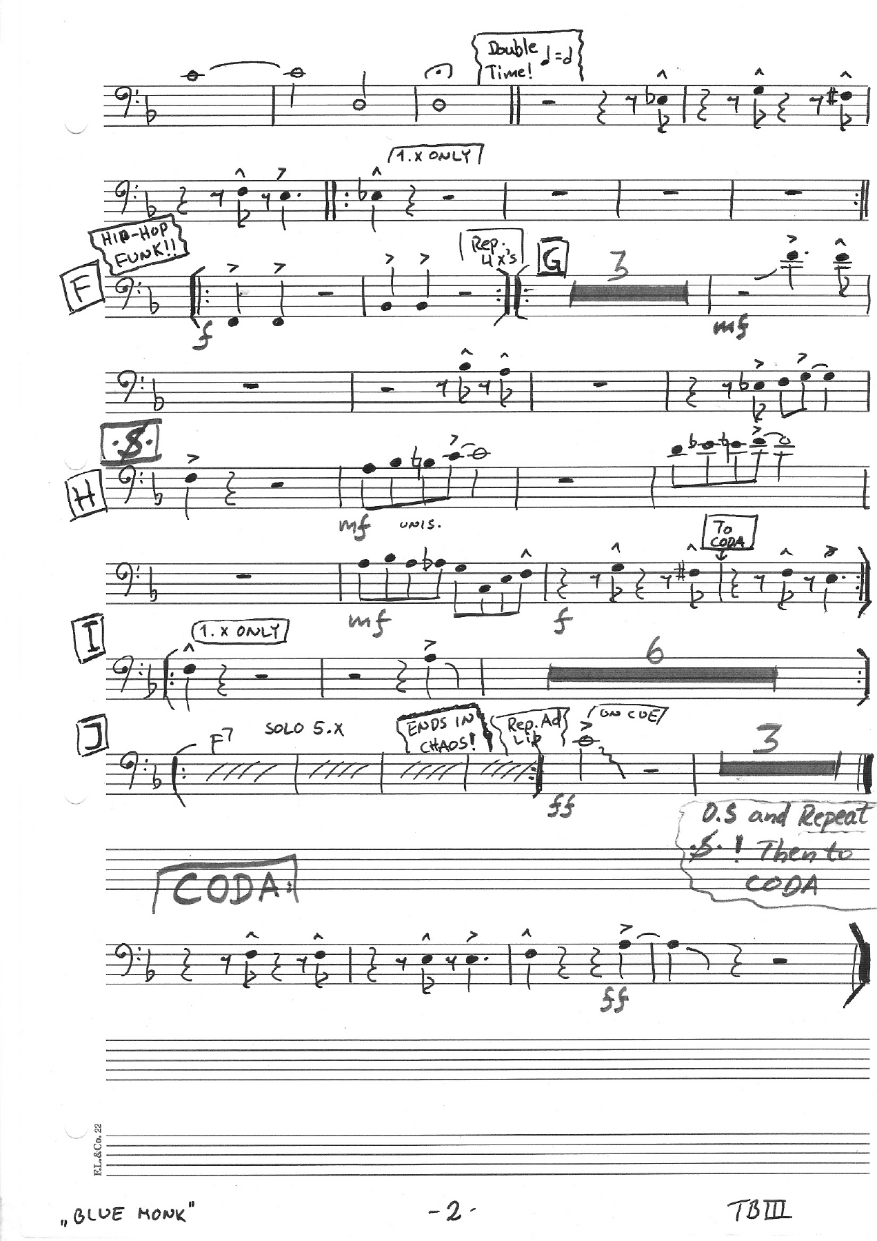 13 Blue Monk Trombone — page 2