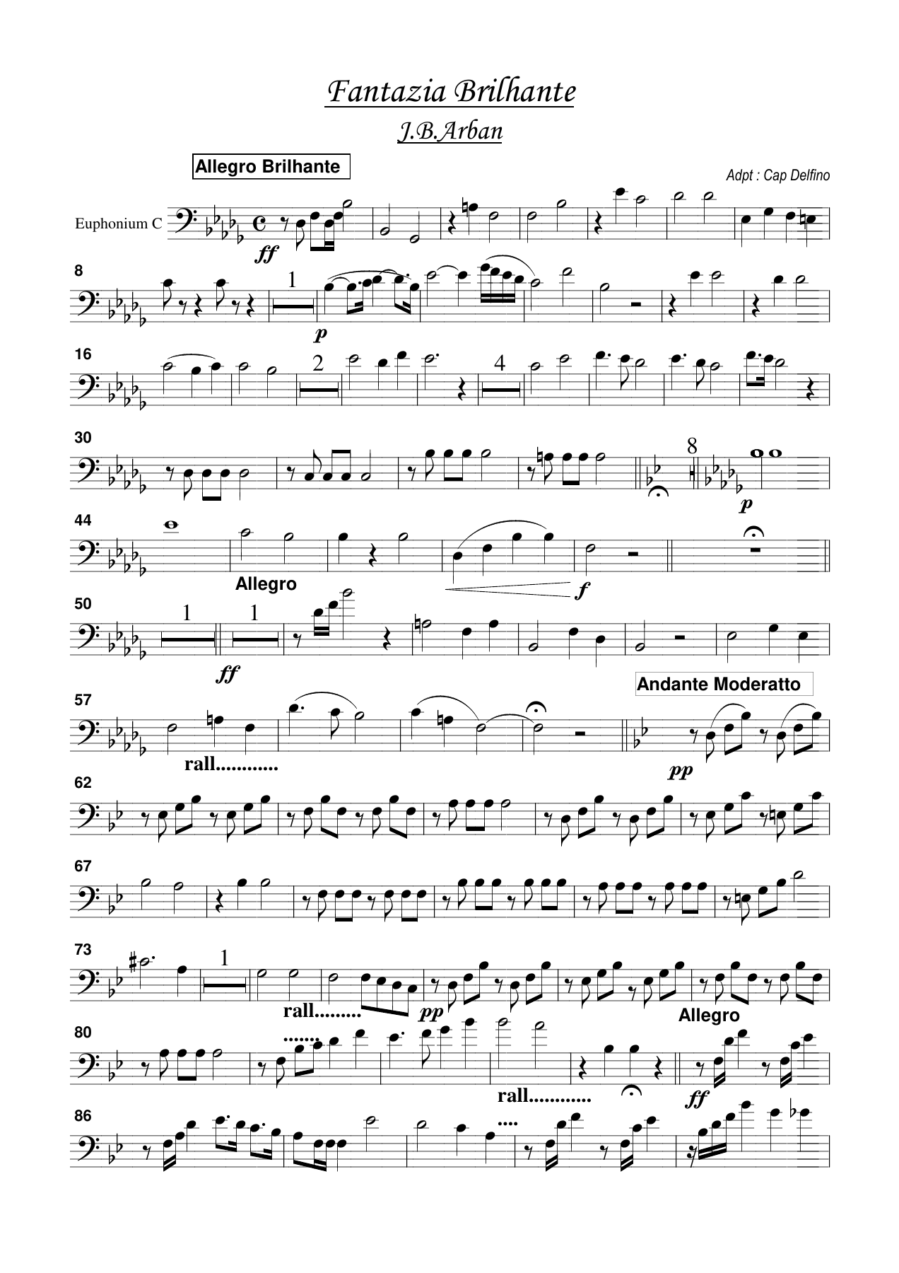 euphonium C — sheet music cover (first page)