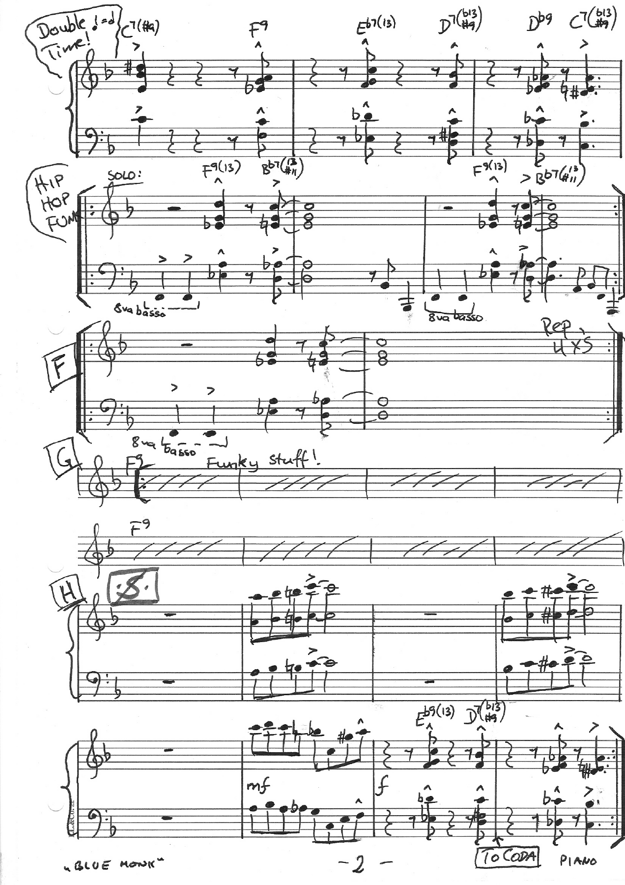 16 Blue Monk Piano — page 2