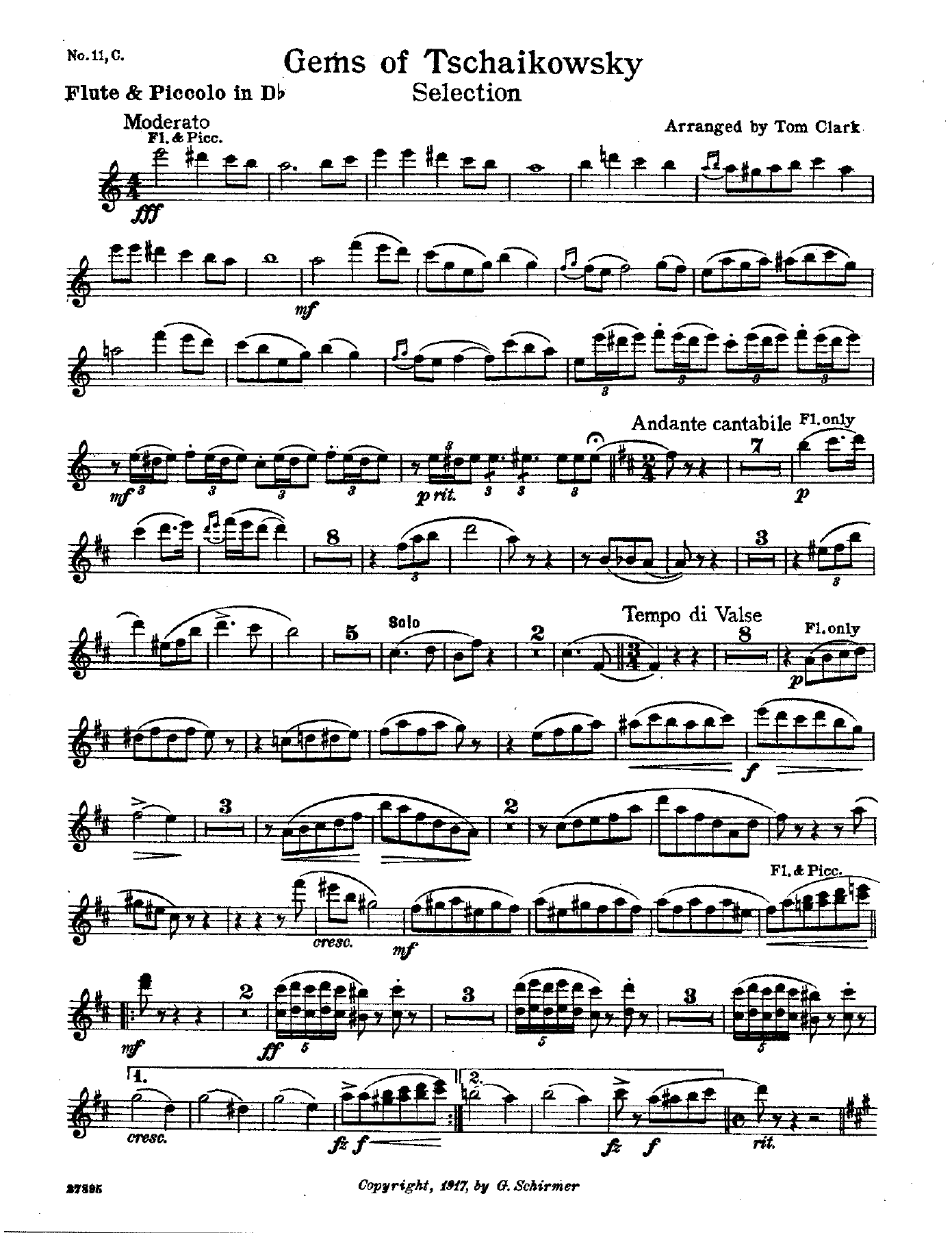 GemsTschaikowsky-ww — sheet music cover (first page)