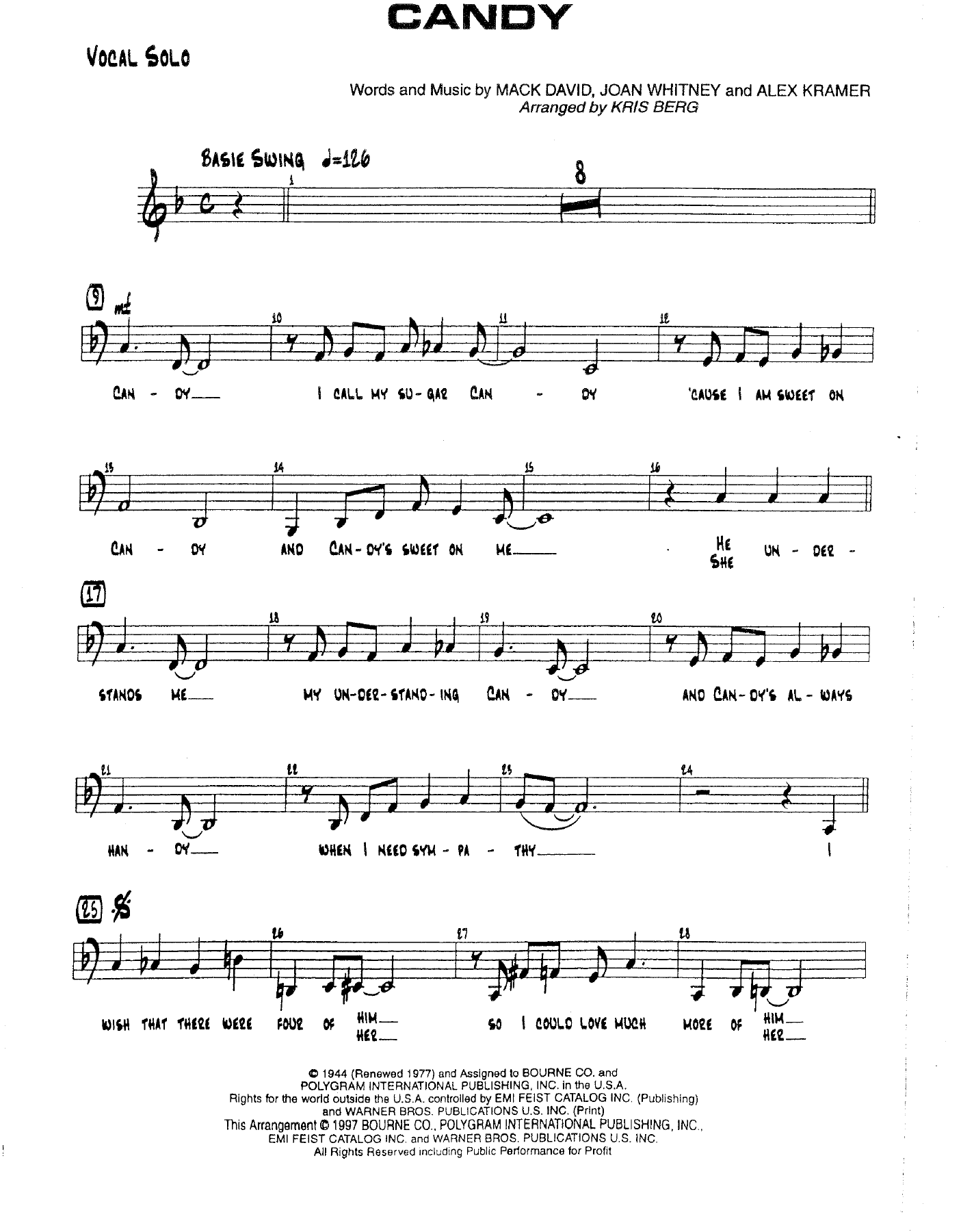Candy - F — sheet music preview