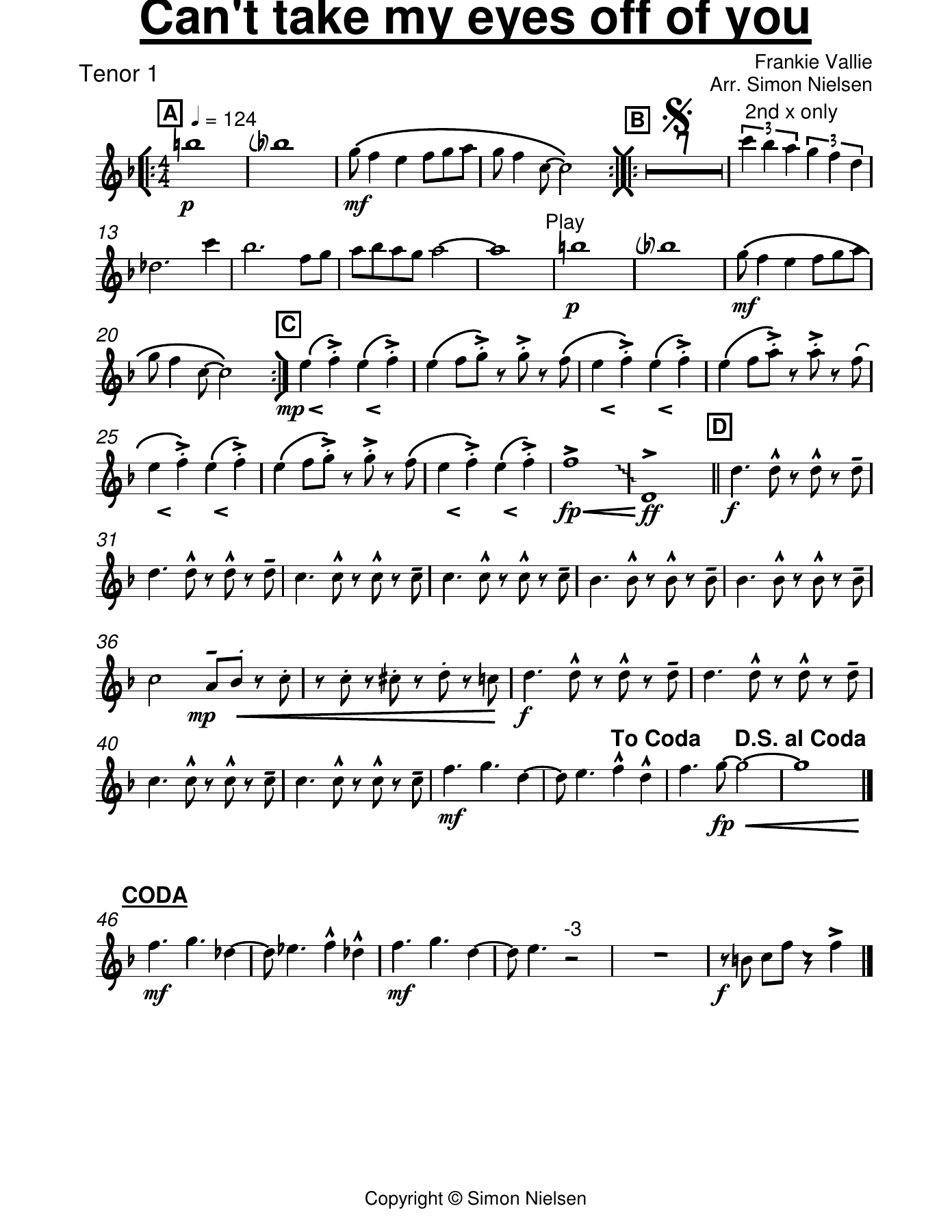 05 Tenor — sheet music cover (first page)