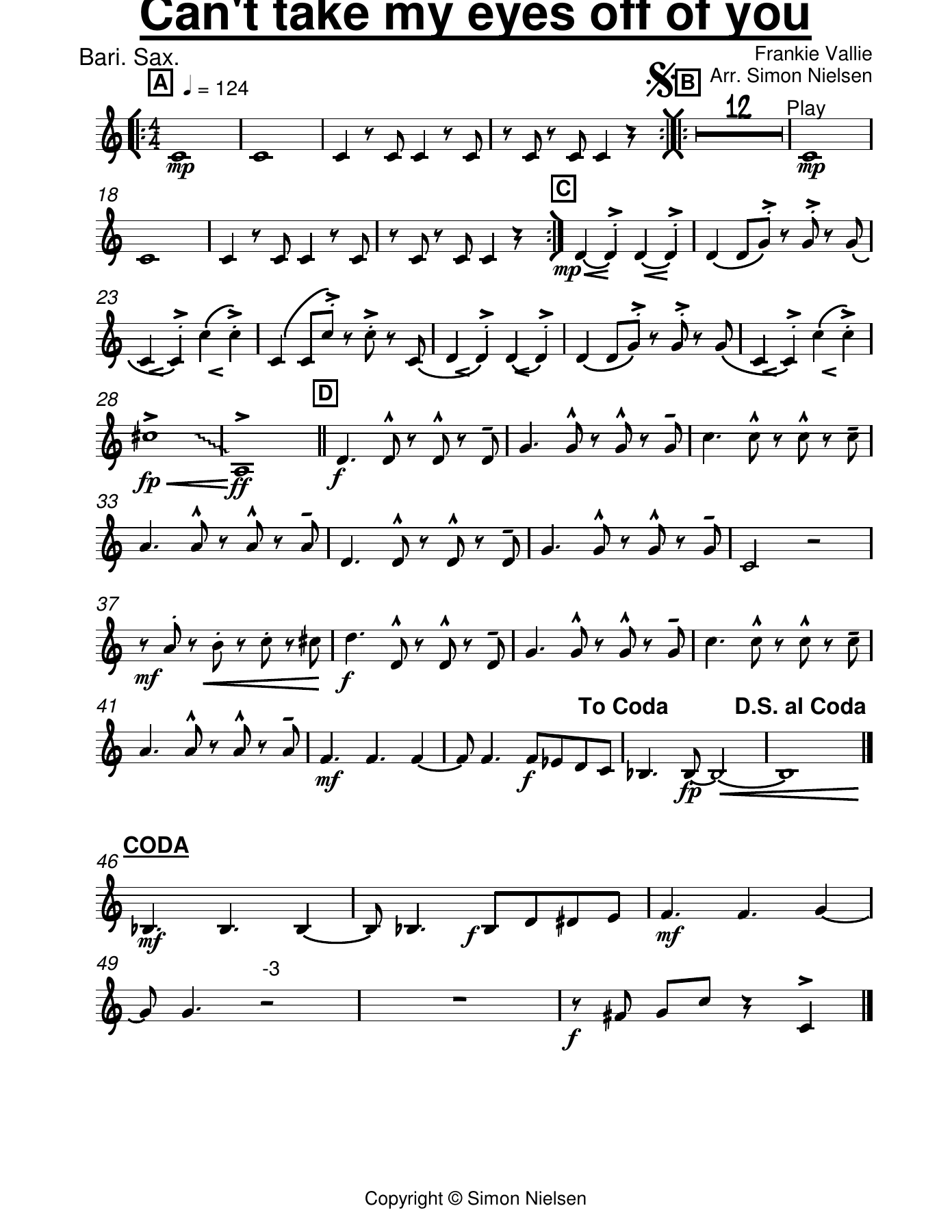 07 Bari. Sax. — sheet music cover (first page)