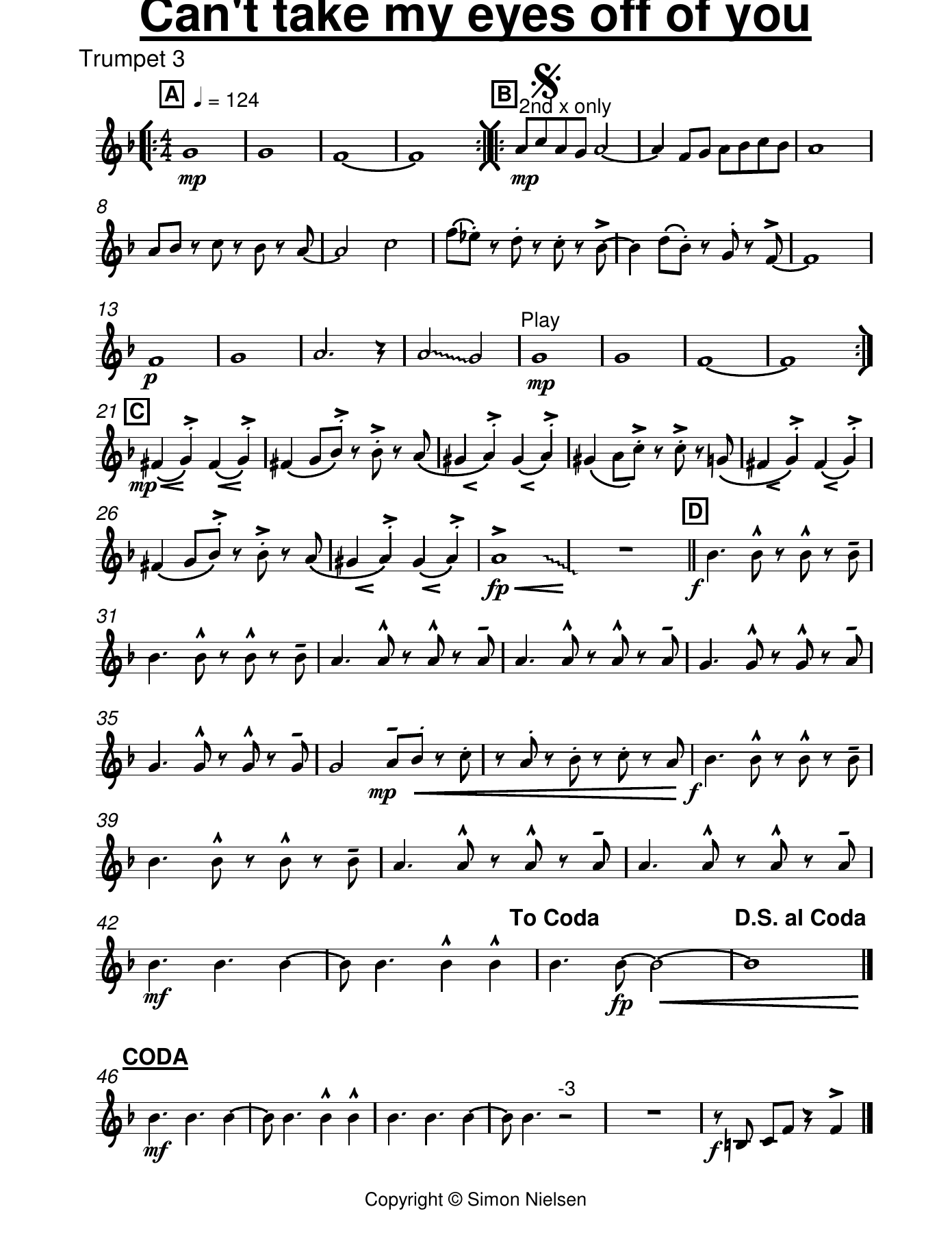 10 Trumpet — sheet music cover (first page)