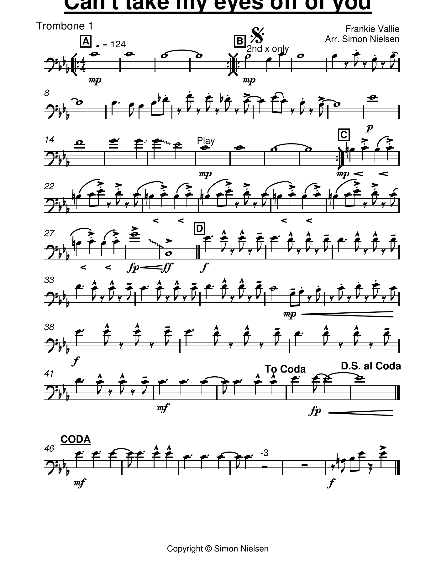12 Trombone — sheet music cover (first page)