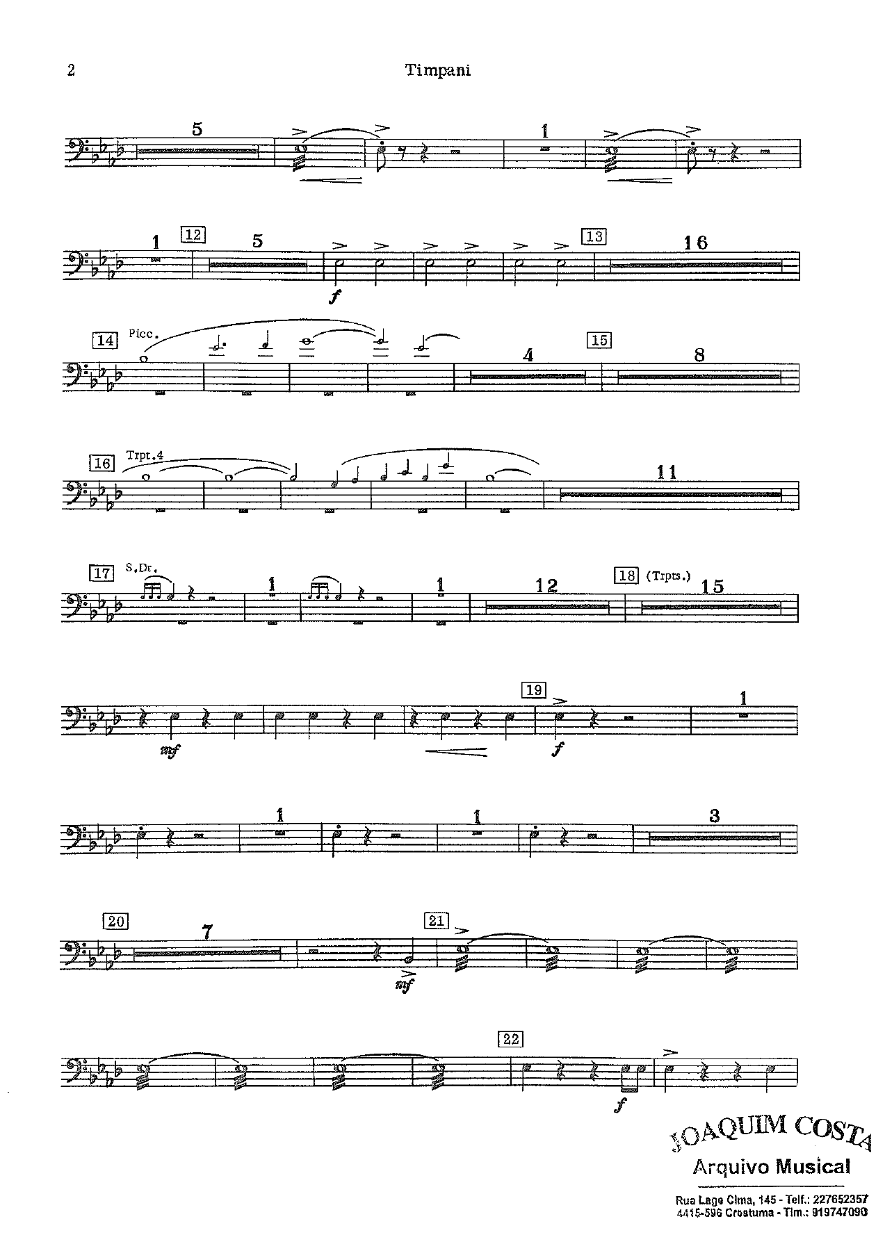 Festive Overture 31 Timpani — page 2