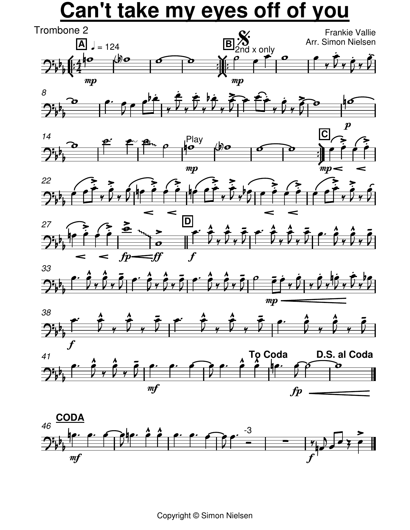 13 Trombone — sheet music cover (first page)