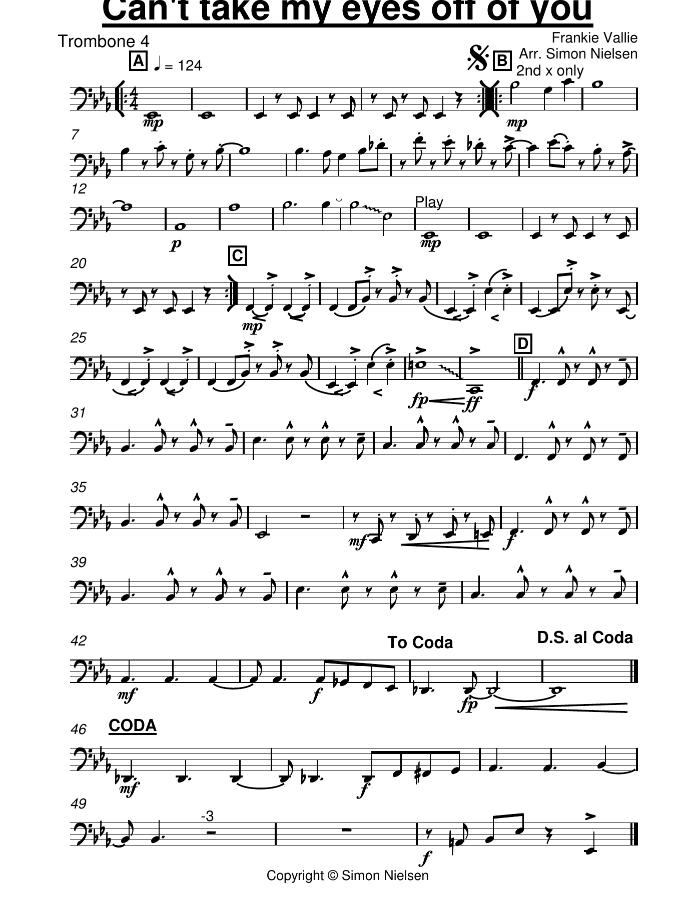 15 Trombone — sheet music cover (first page)