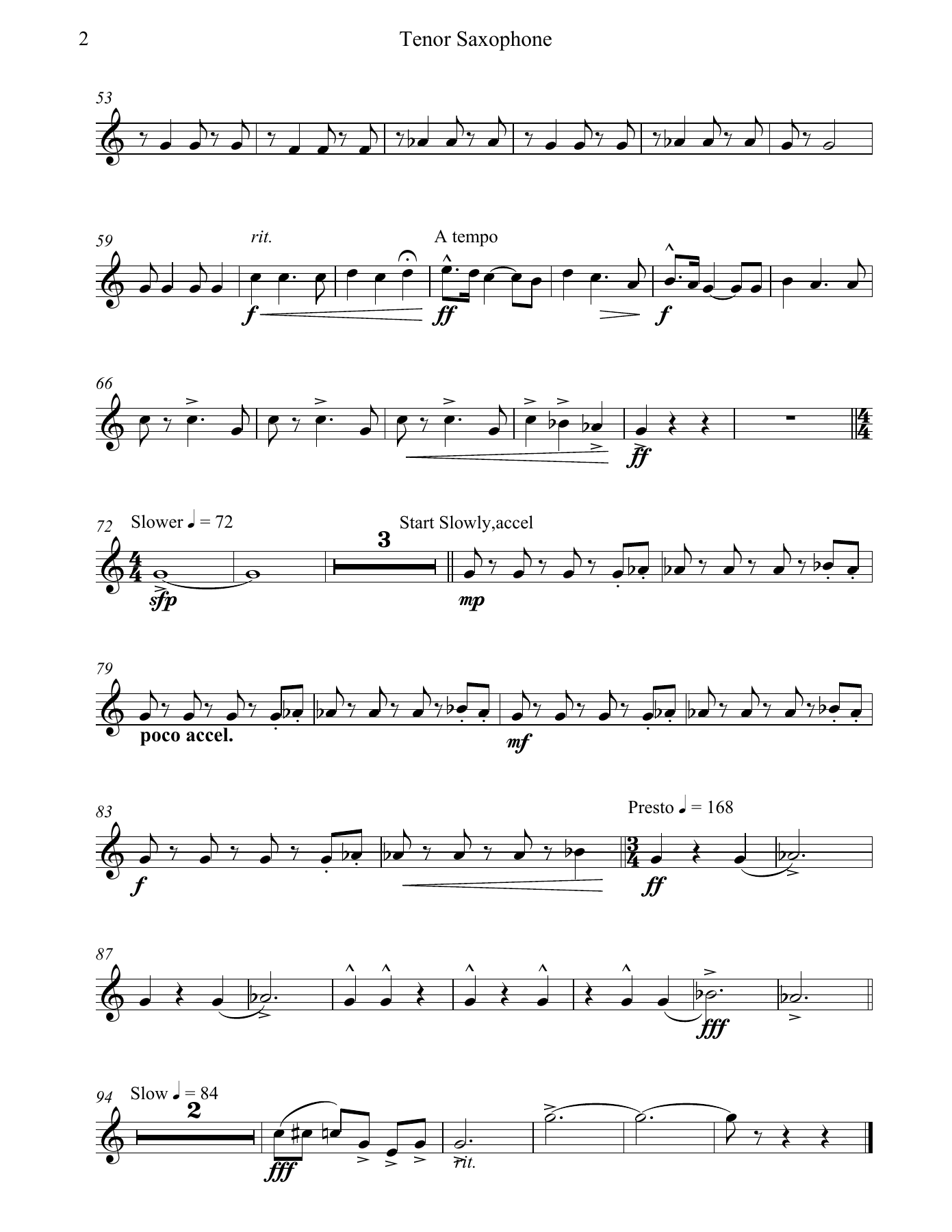 Granada Tenor Saxophone — page 2