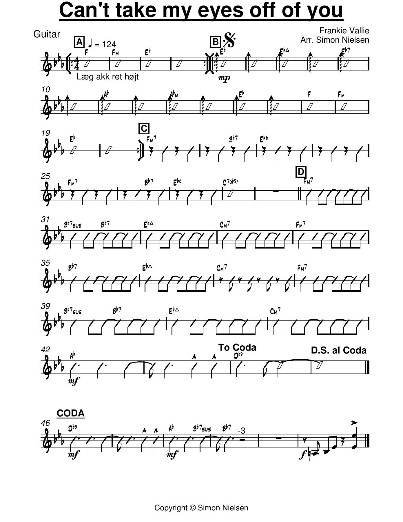 16 Guitar — sheet music cover (first page)