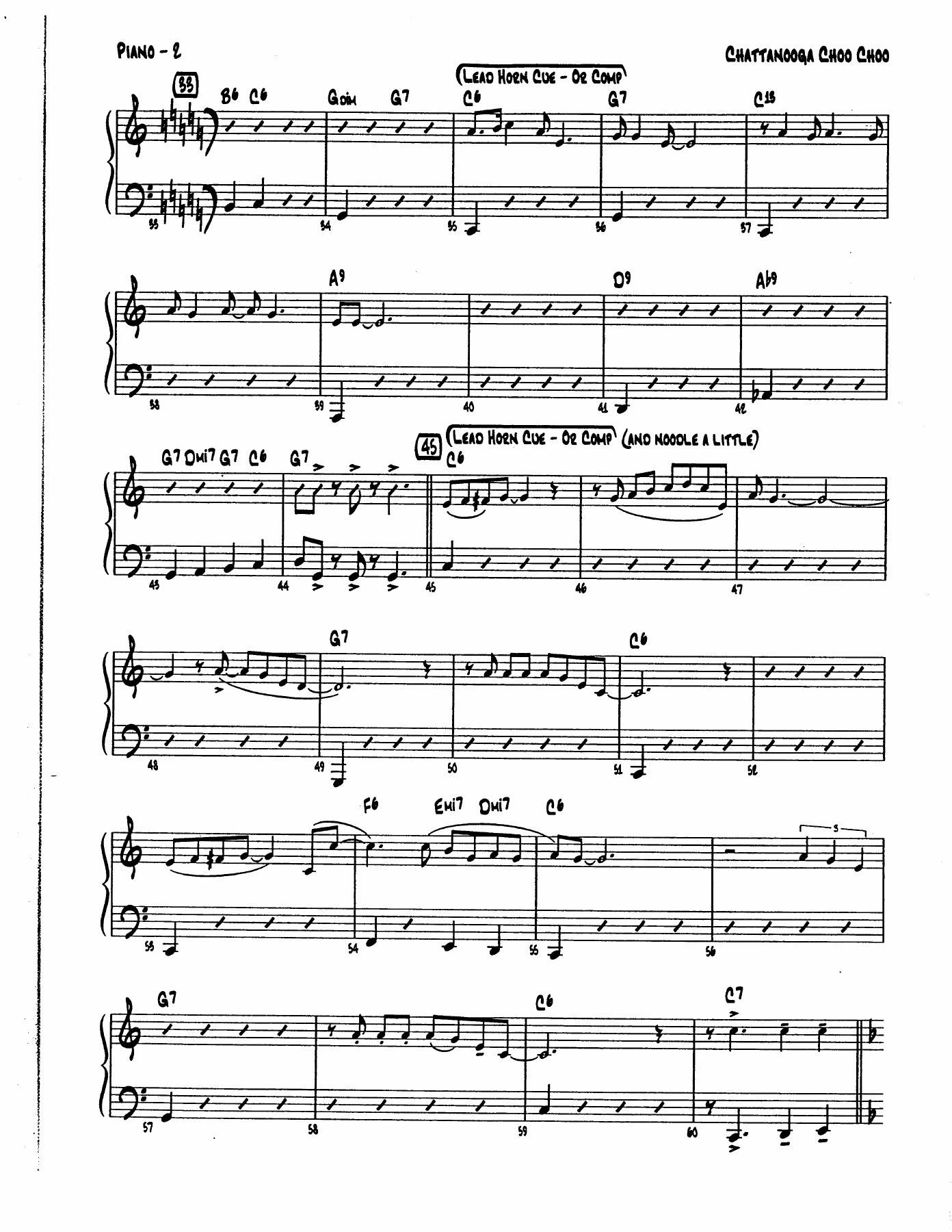 Chatanooga Choo Choo PIANO — page 2