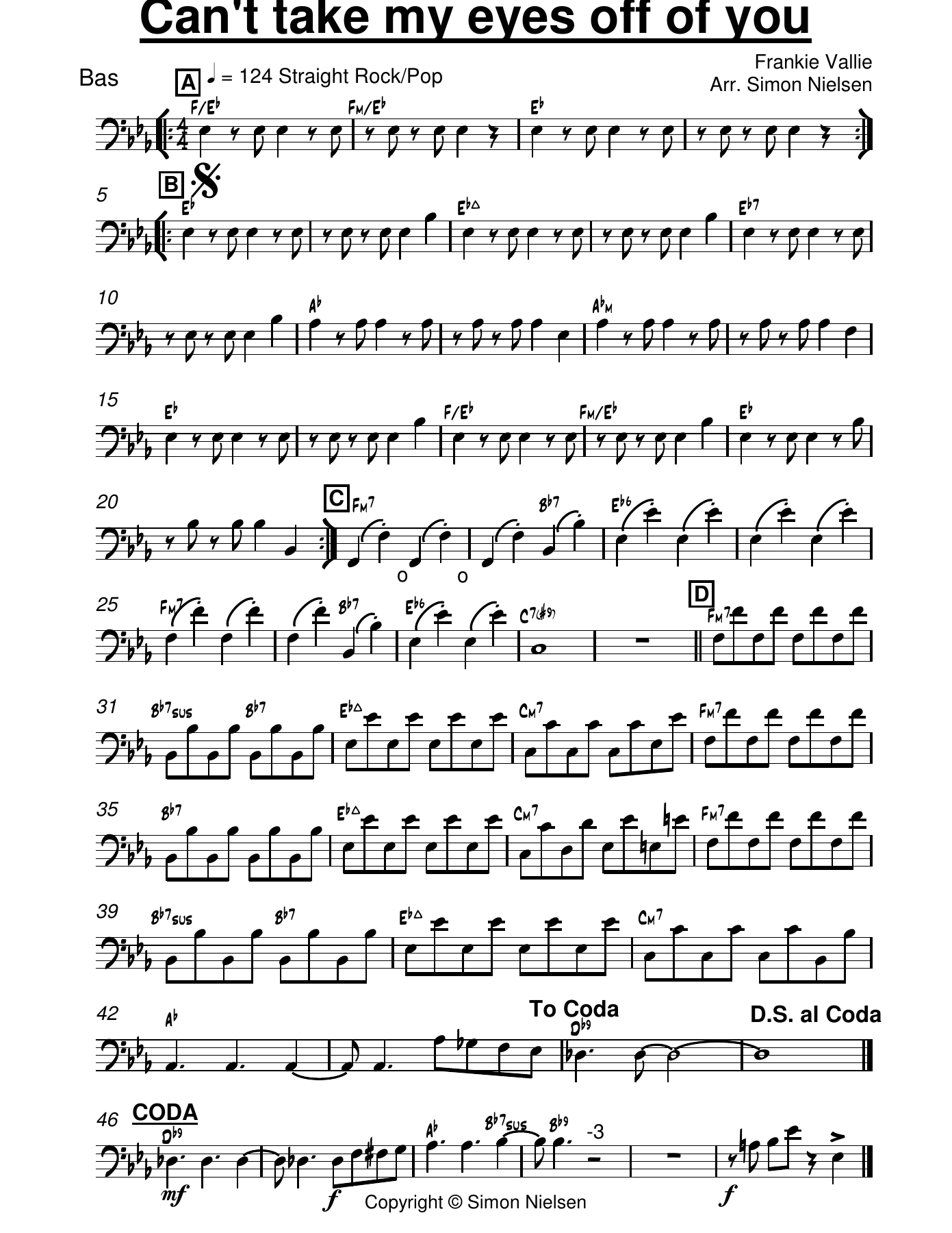 18 Bass Guitar — big_band_vocal sheet music arranged by Simon Nielsen | Jazz Standard