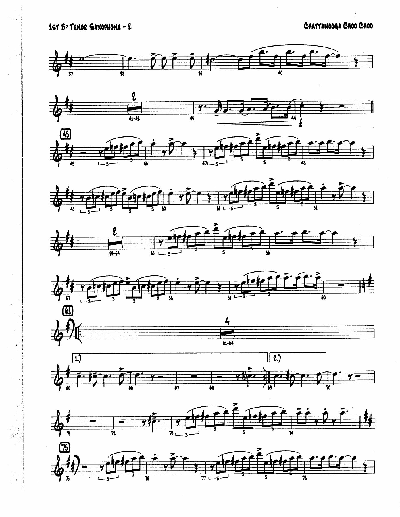Chatanooga Choo Choo TENOR — page 2