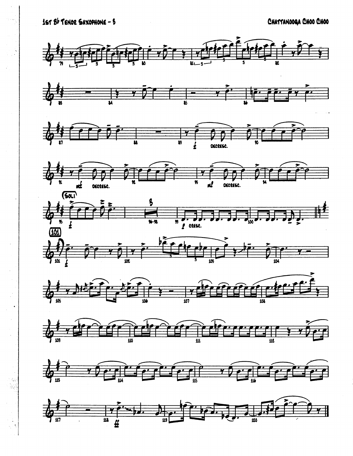 Chatanooga Choo Choo TENOR — page 3
