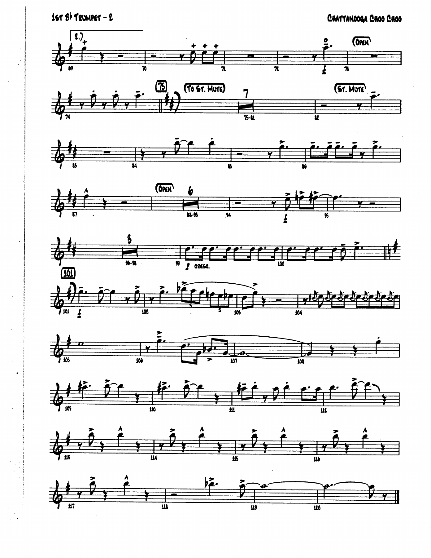Chatanooga Choo Choo TRUMPET — page 2