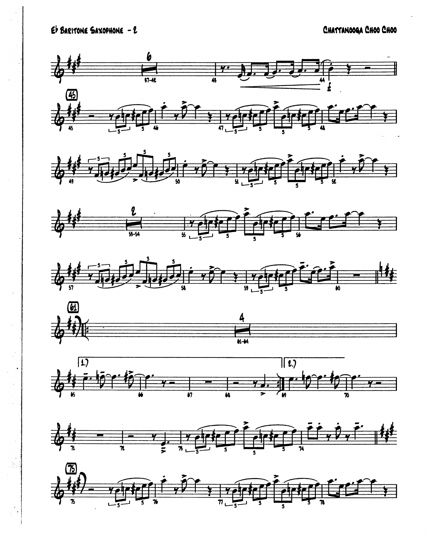 Chatanooga Choo Choo BARITONE — page 2