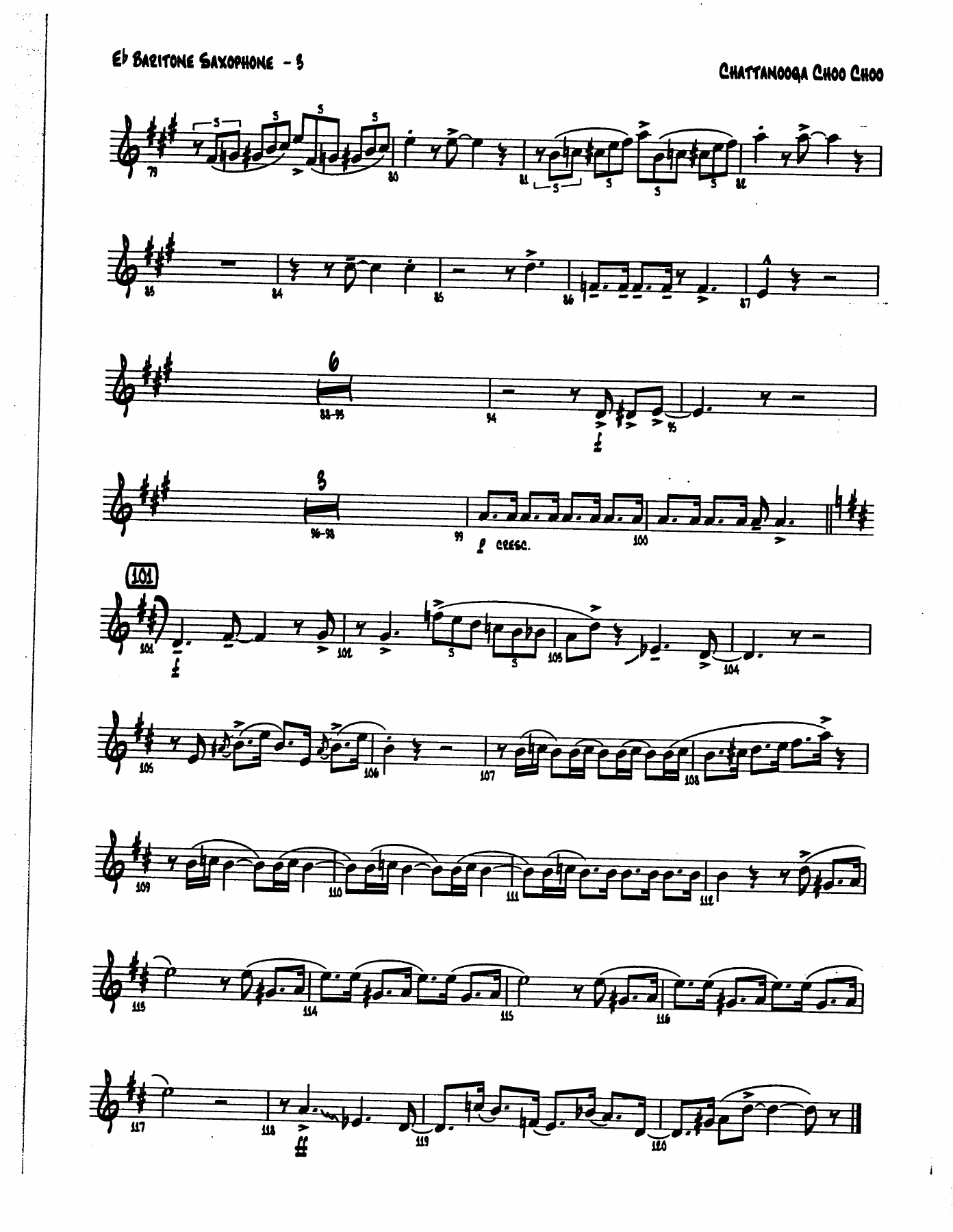 Chatanooga Choo Choo BARITONE — page 3