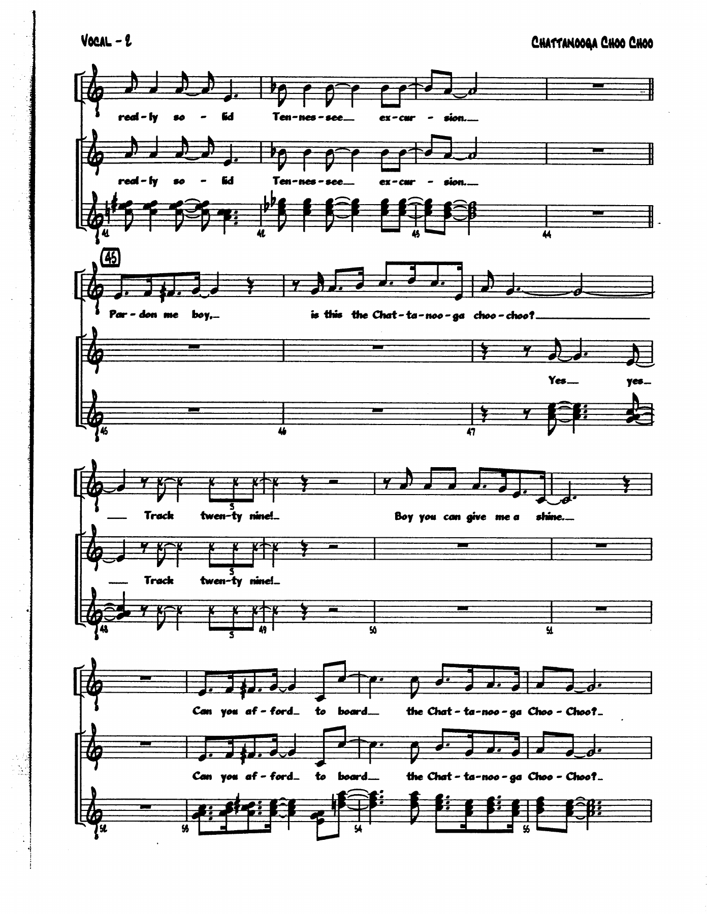 Chatanooga Choo Choo VOCAL — page 2