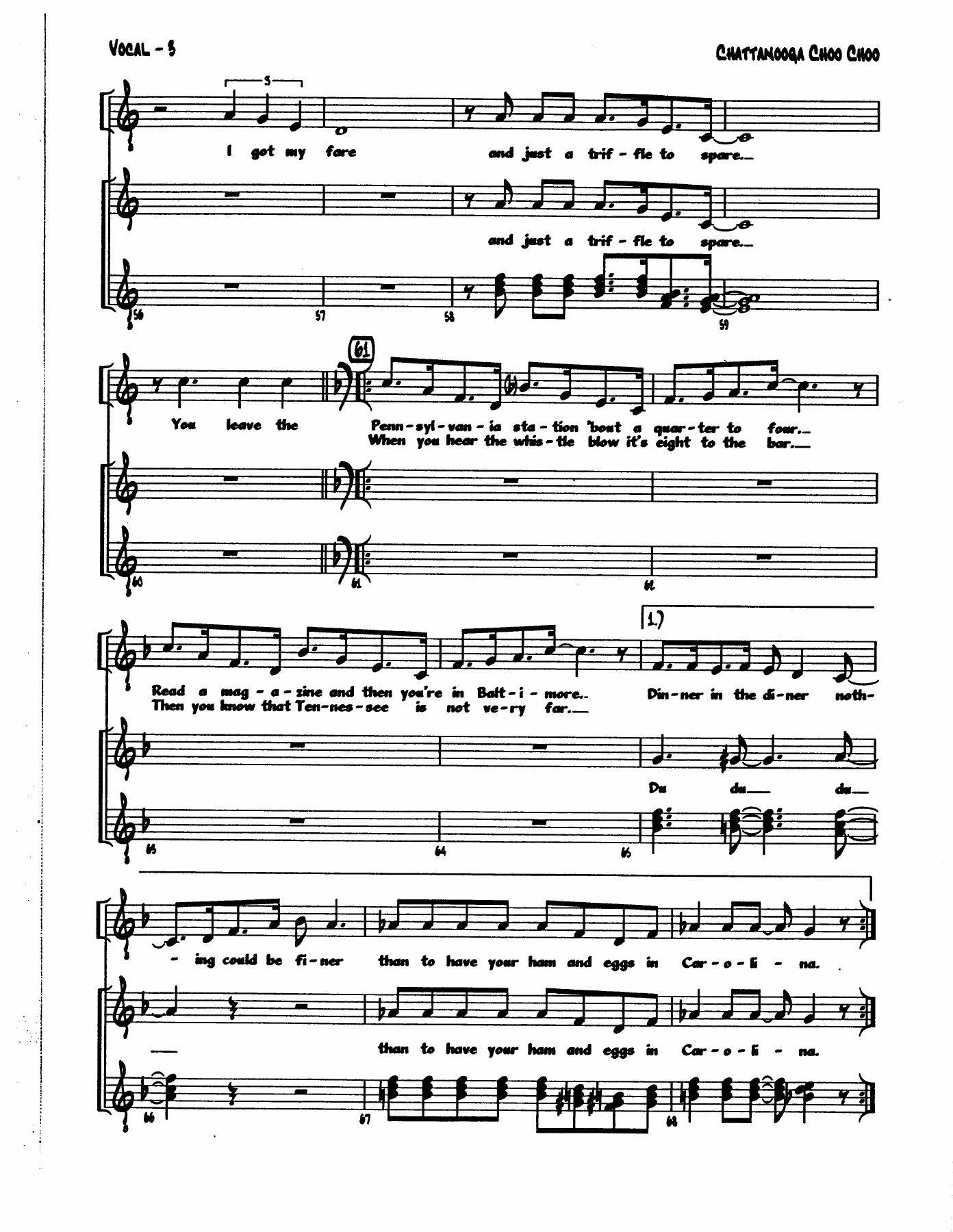Chatanooga Choo Choo VOCAL — page 3