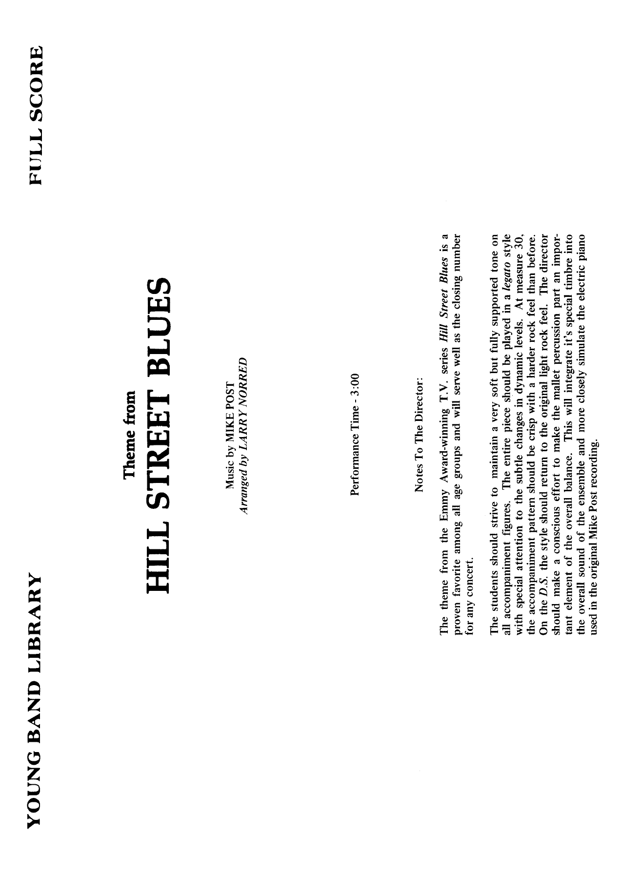 Hill Street Blues — sheet music preview