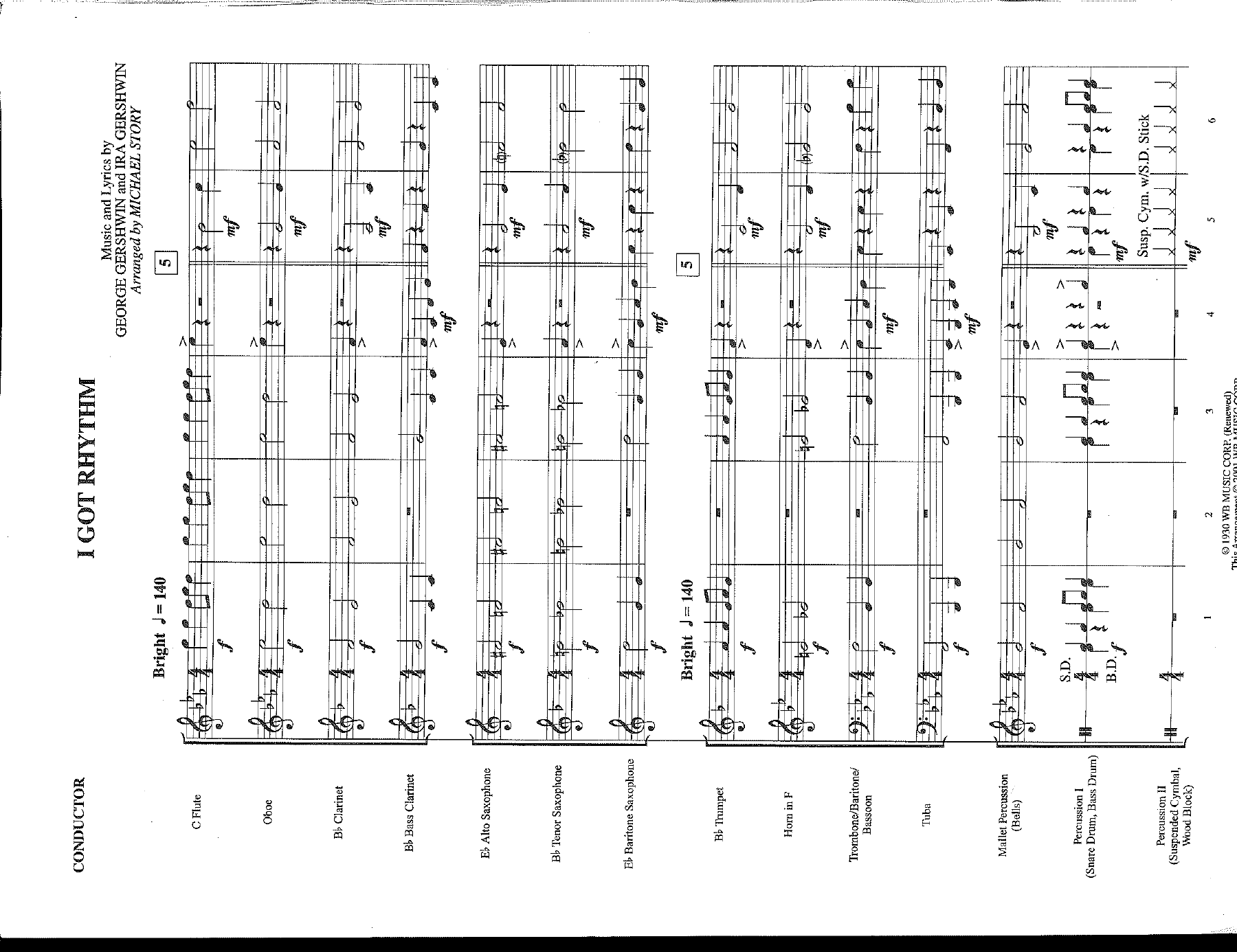 I Got Rhythm — sheet music cover (first page)