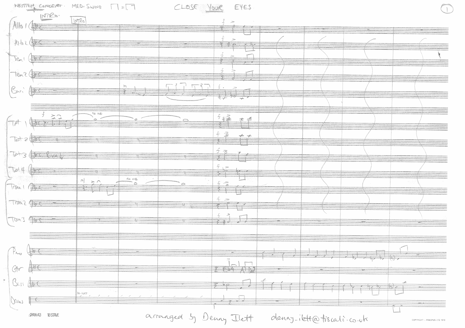 close s — sheet music cover (first page)