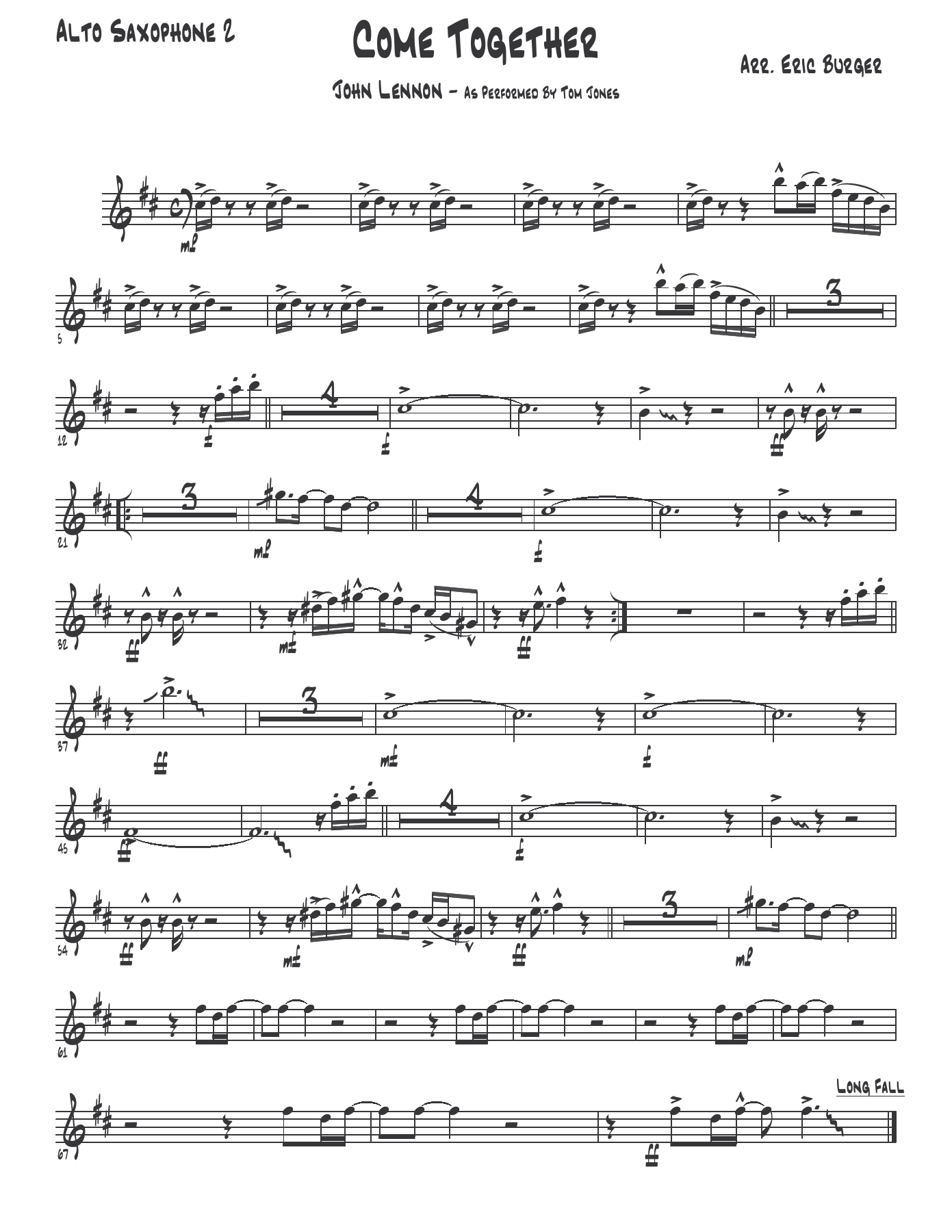 Come TG - alt — sheet music cover (first page)