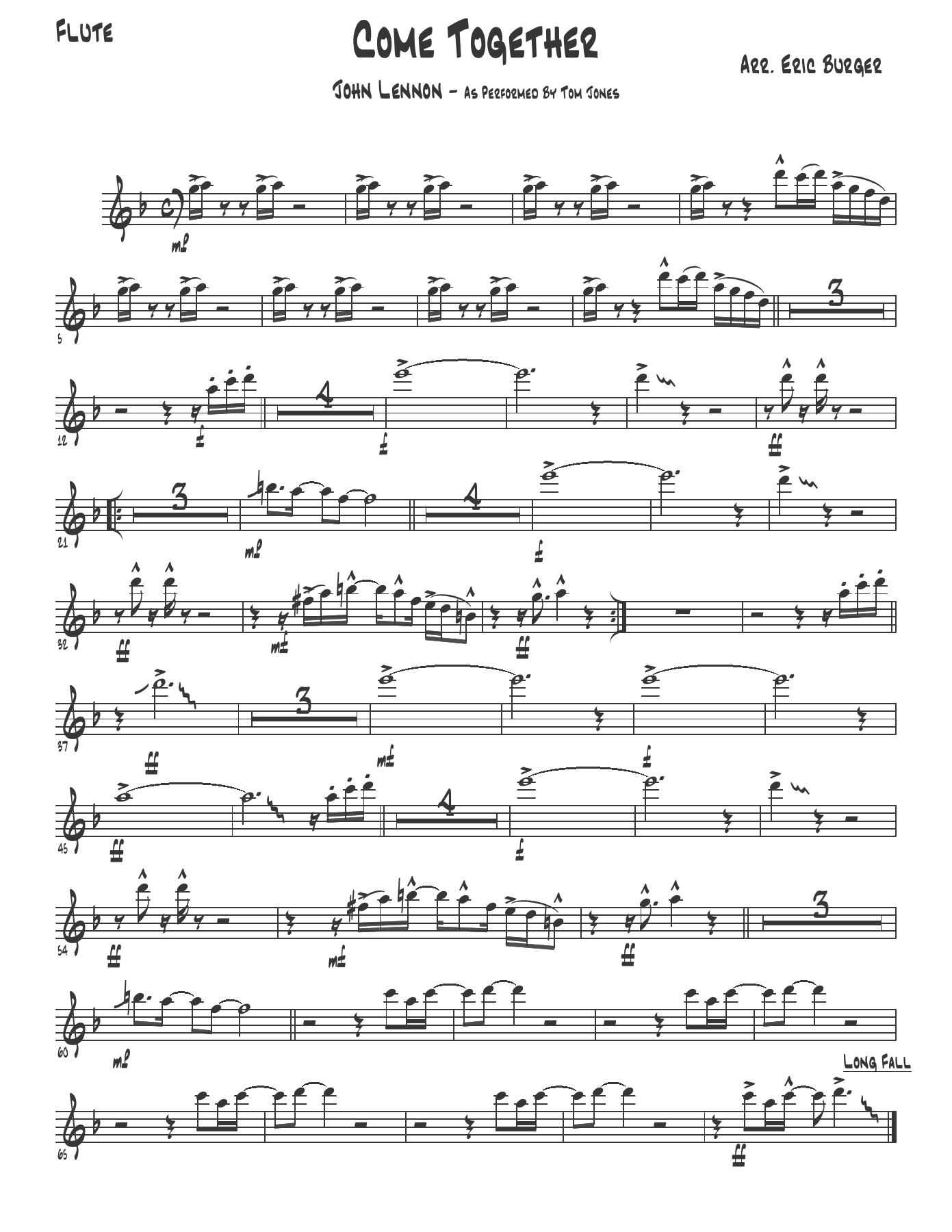 Come TG - flt — sheet music cover (first page)