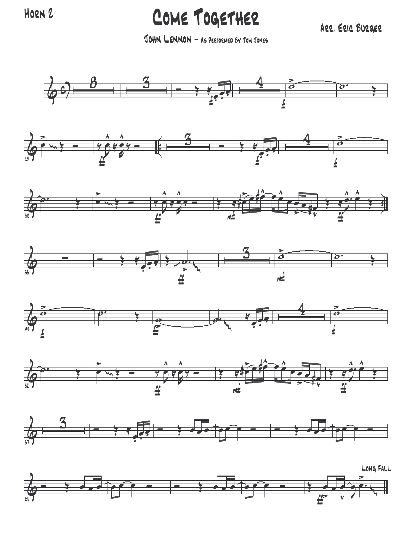 Come TG - hrn — sheet music cover (first page)