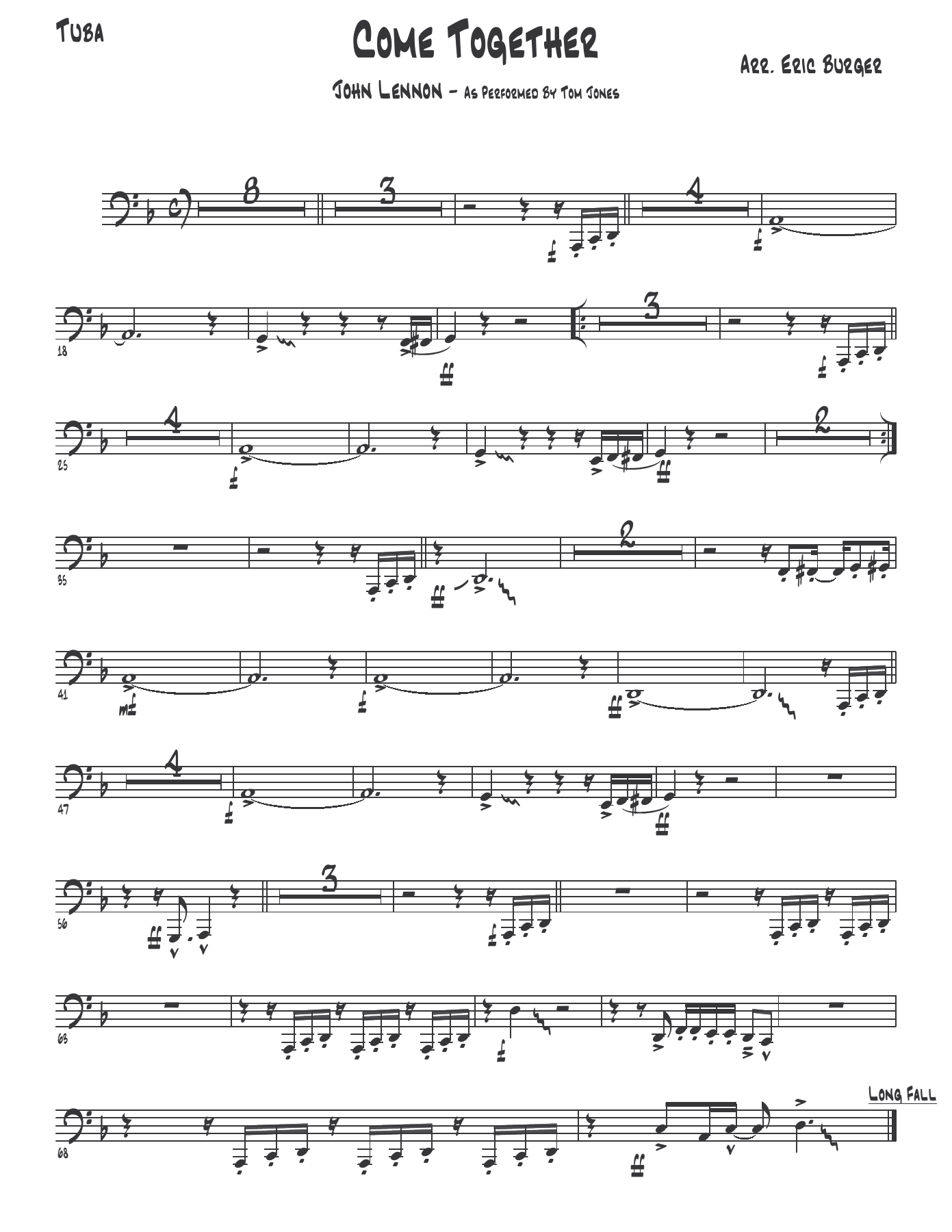 Come TG - tba — sheet music cover (first page)