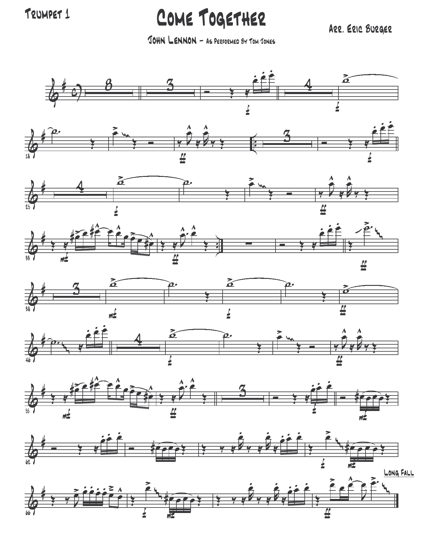 Come TG - tpt — sheet music cover (first page)