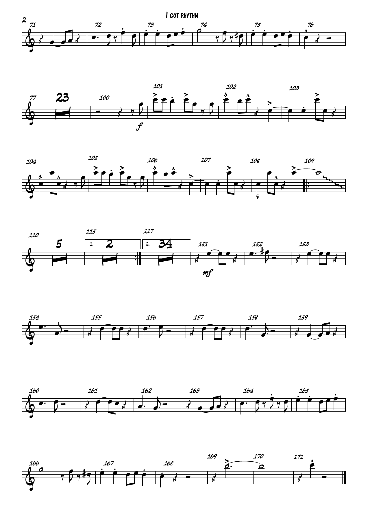 I got rhythm - Trumpet in Bb — page 2