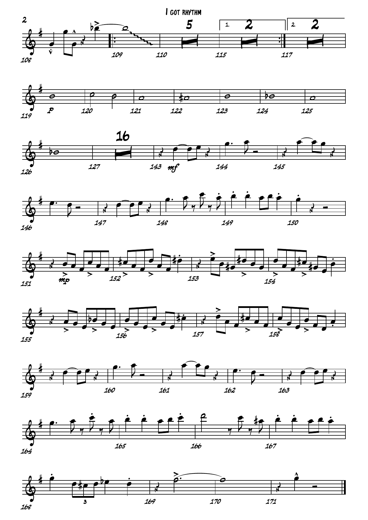 I got rhythm - Alto Sax. — page 2