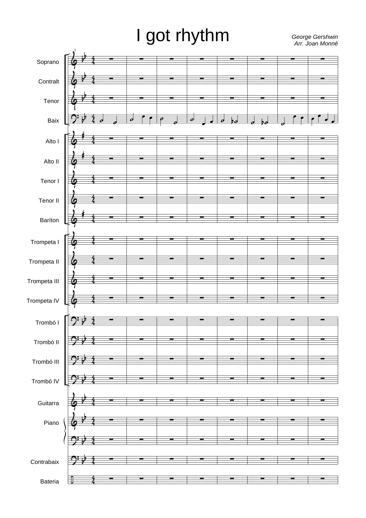 I got rhythm score — sheet music cover (first page)