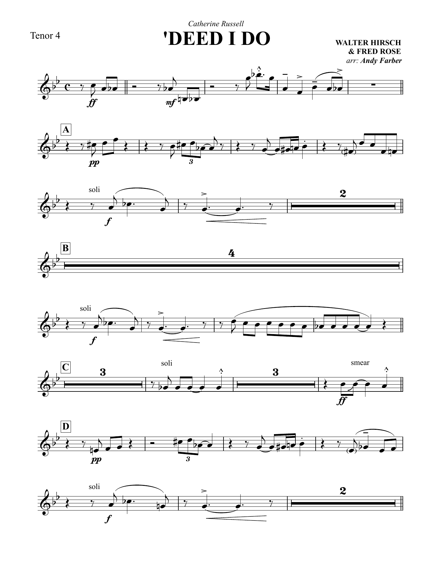 Sax.Tenor-4 — sheet music cover (first page)