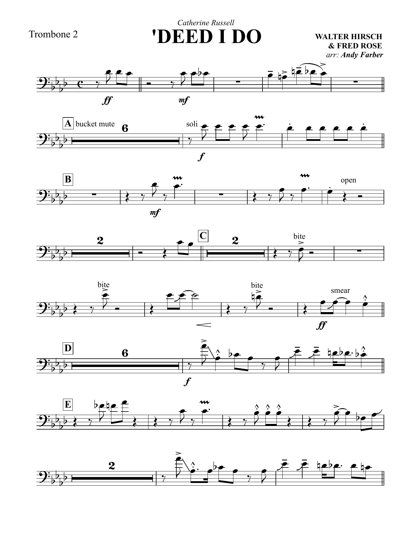 Trombone-2 — sheet music cover (first page)