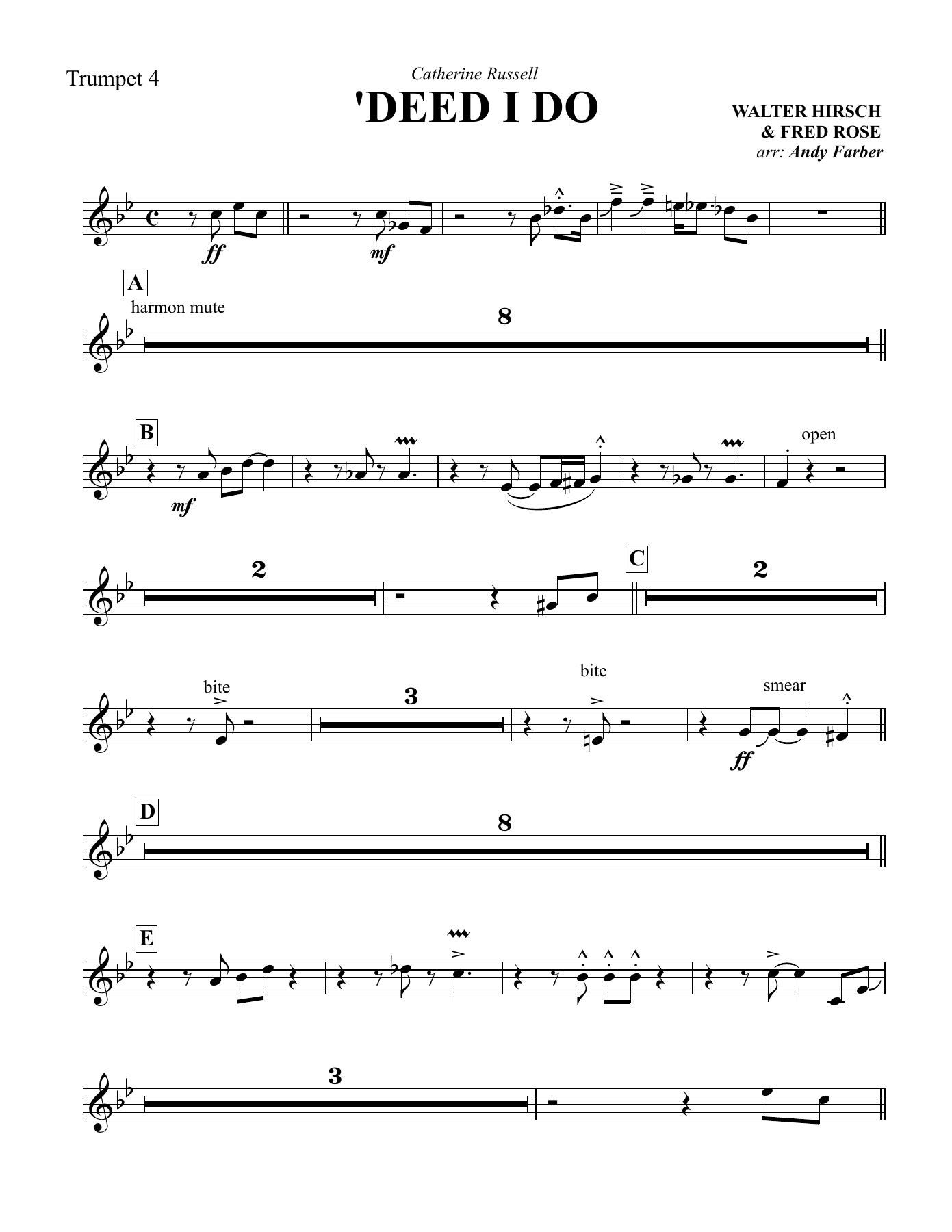 Trumpet-4 — sheet music cover (first page)