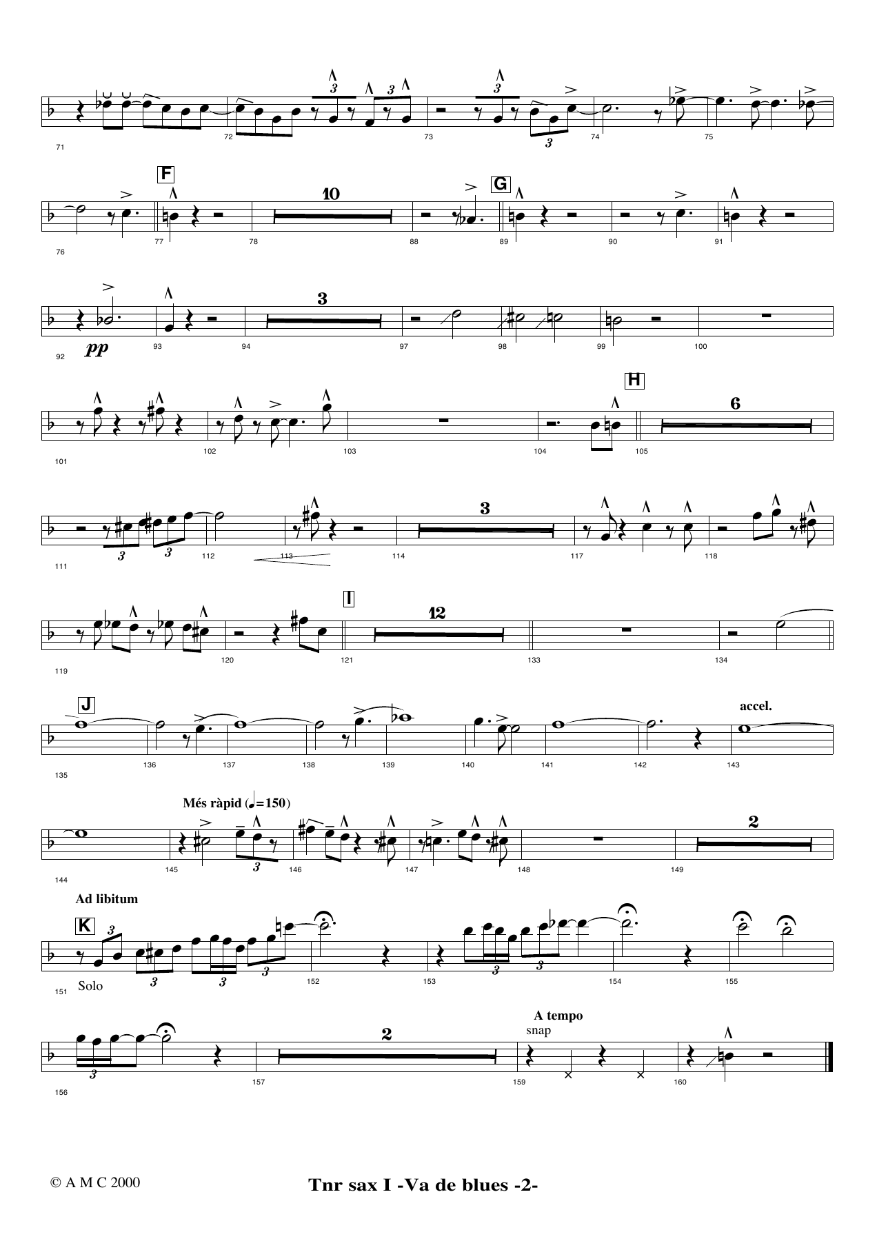 Va de blues Tenor — page 2