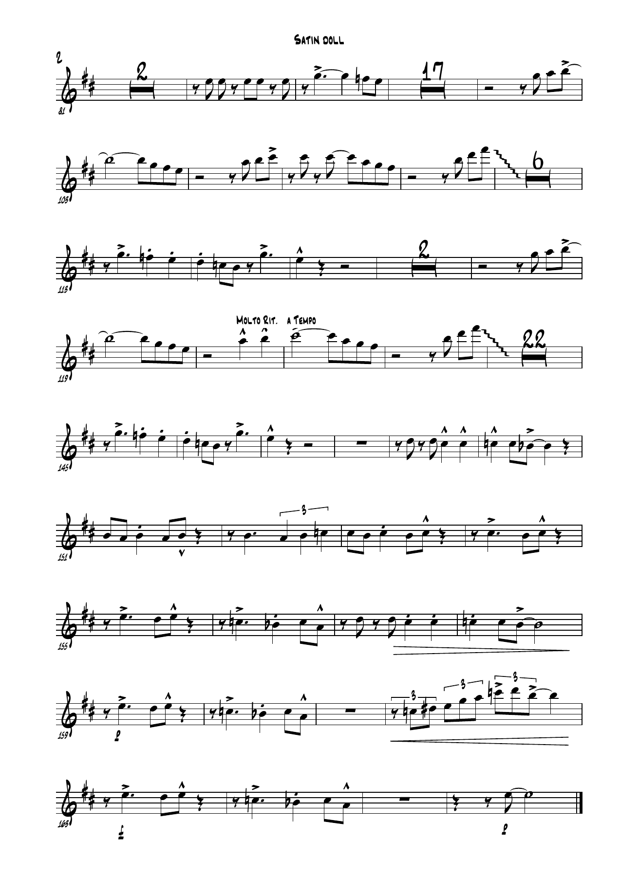 Satin doll - Trumpet in Bb — page 2