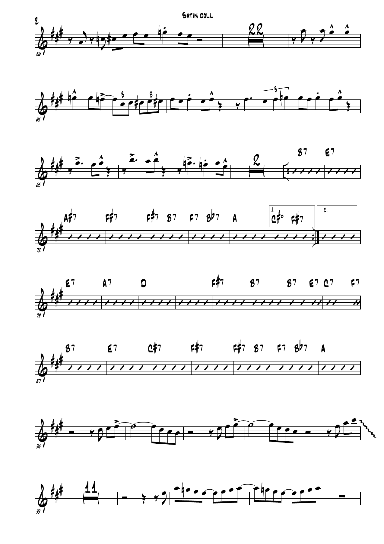 Satin doll - Alto Sax. — page 2
