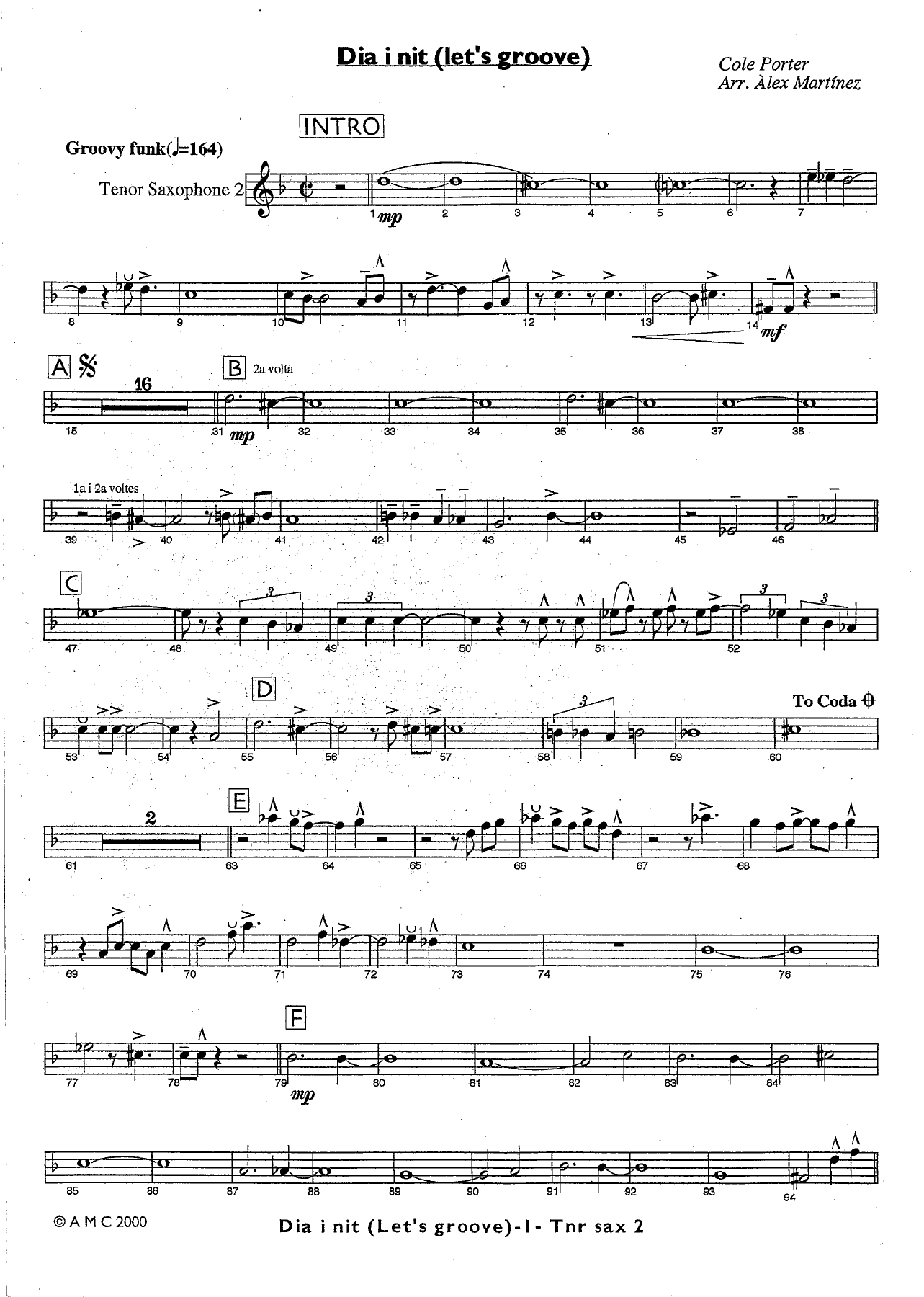 dia i nit TENOR2 — sheet music cover (first page)