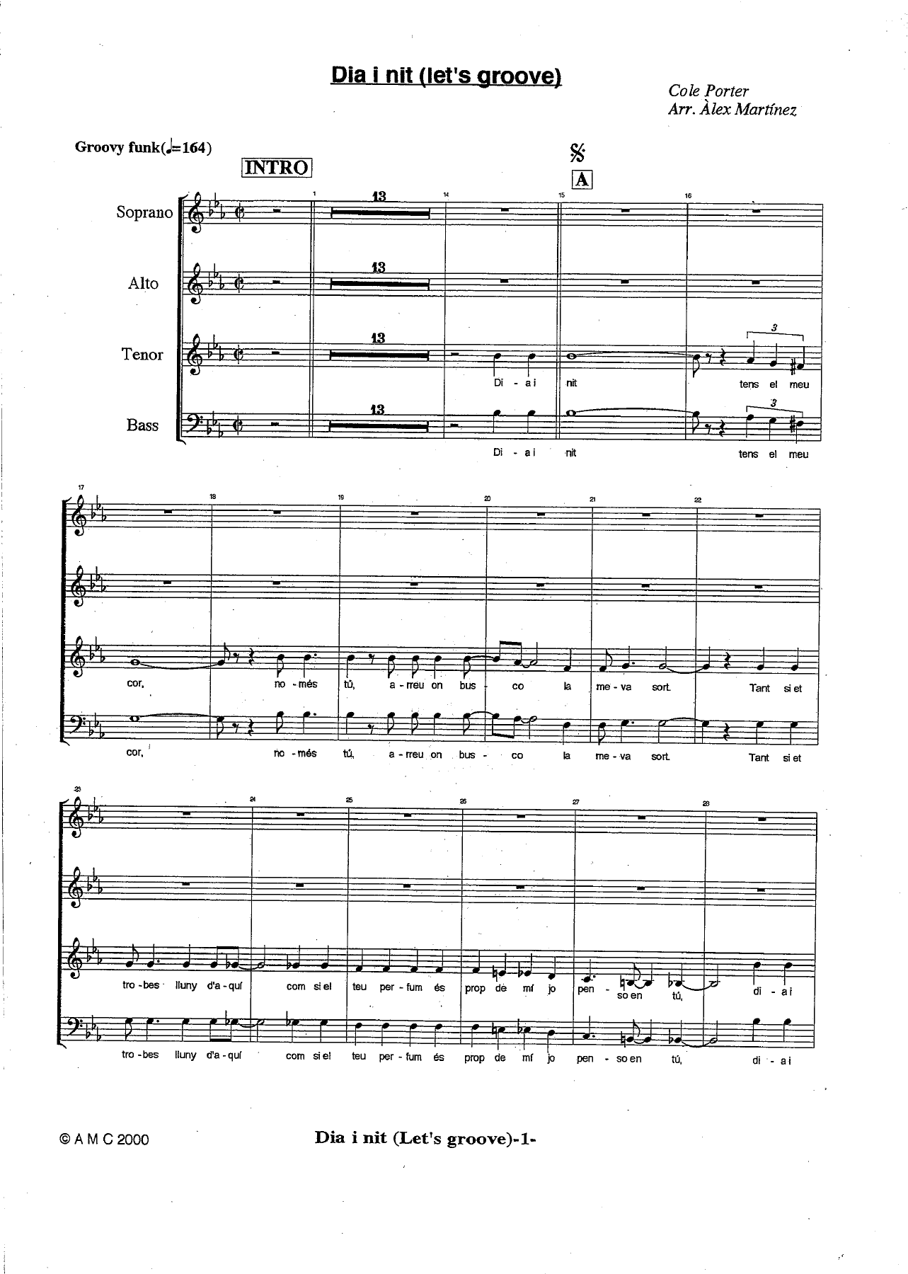 dia i nit parts — sheet music cover (first page)