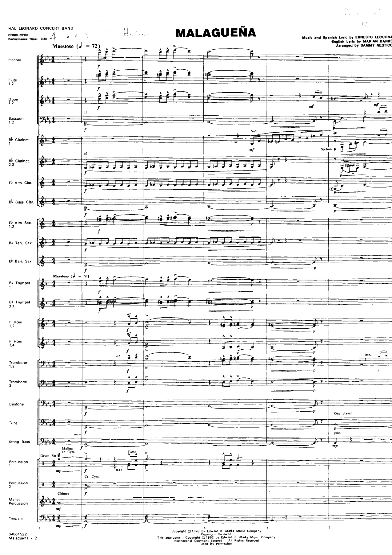 Malaguena — page 2