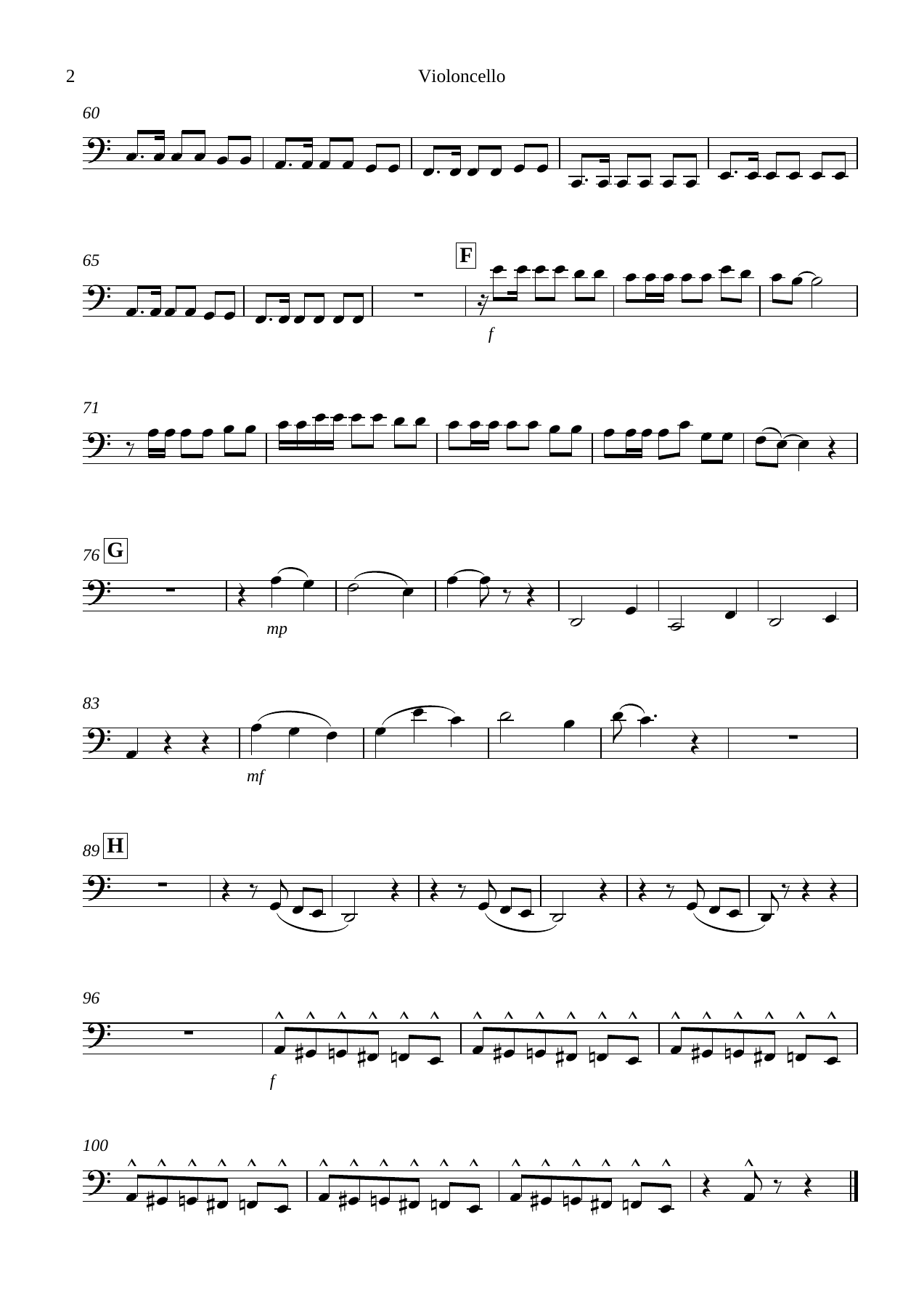 Violoncello — page 2