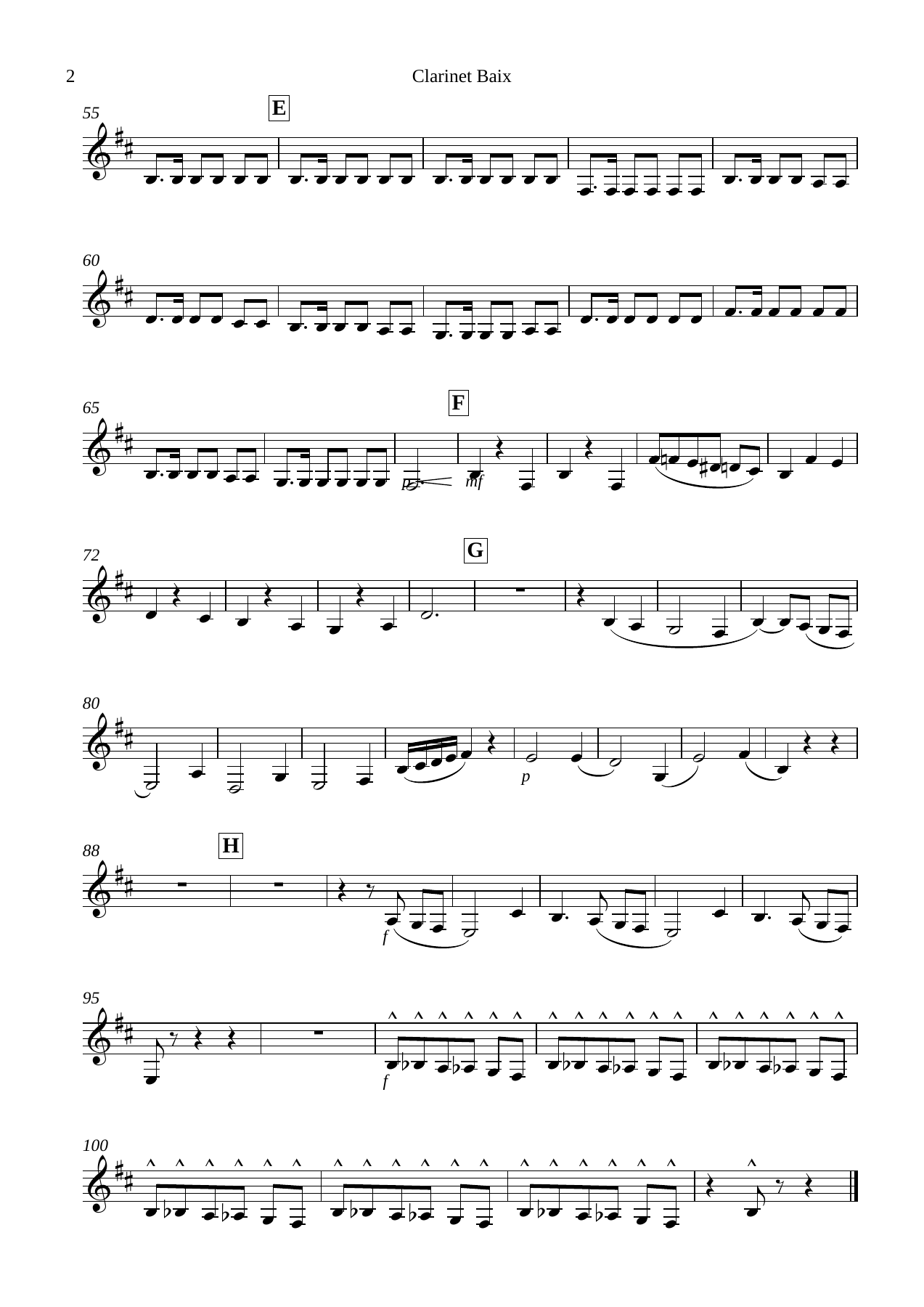 Clarinet Baix — page 2