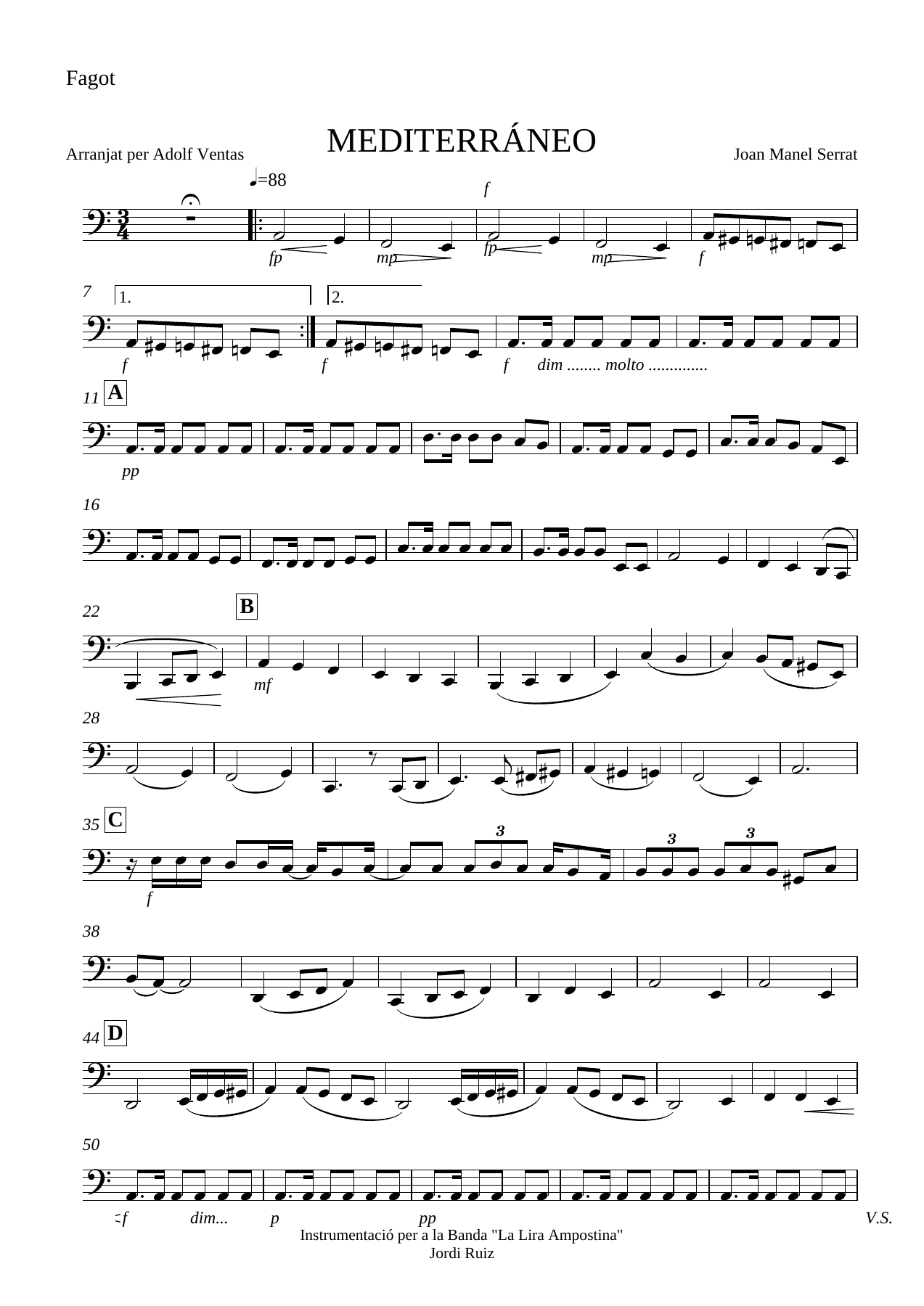 Fagot — sheet music preview