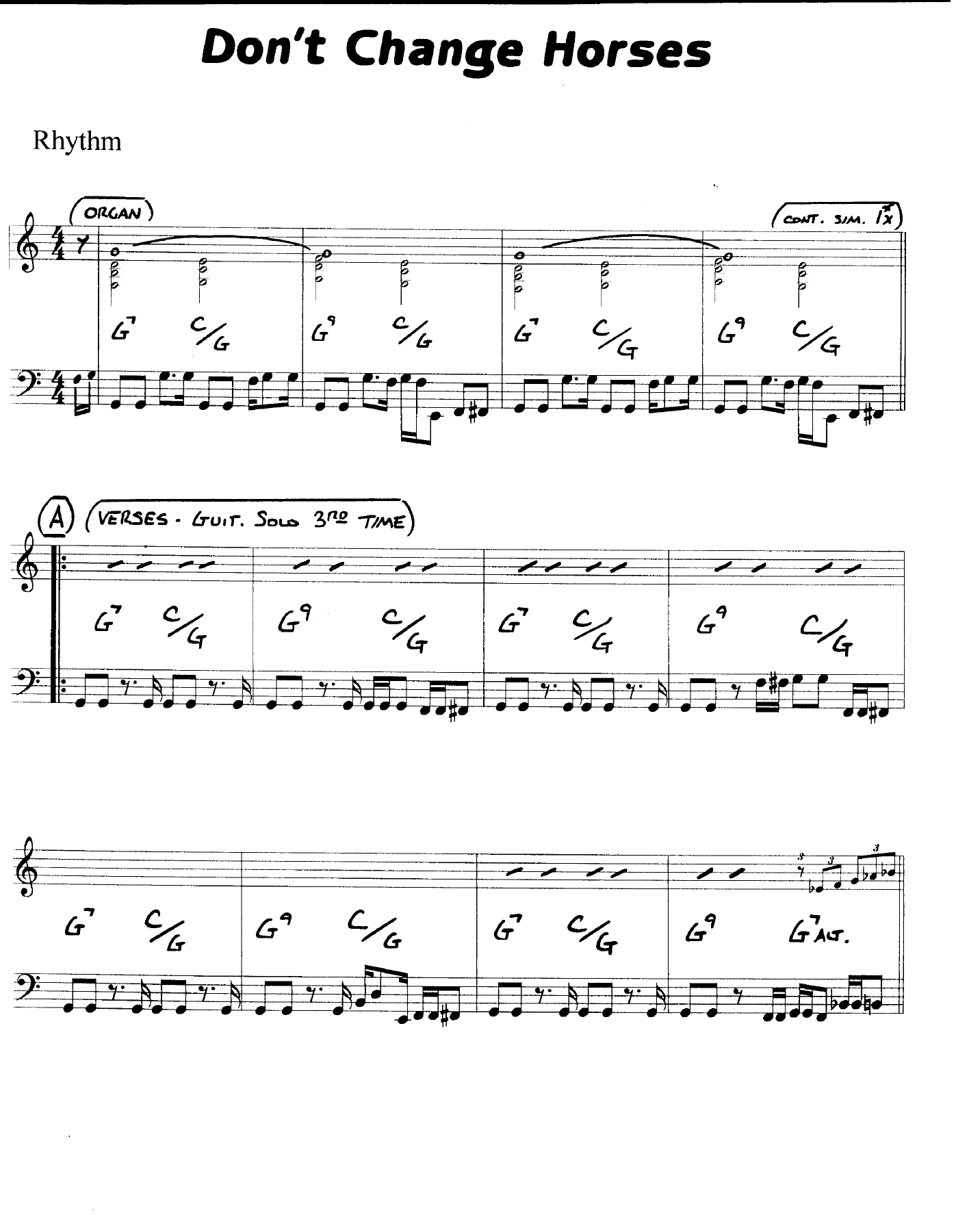 Rhythm Pg — sheet music cover (first page)